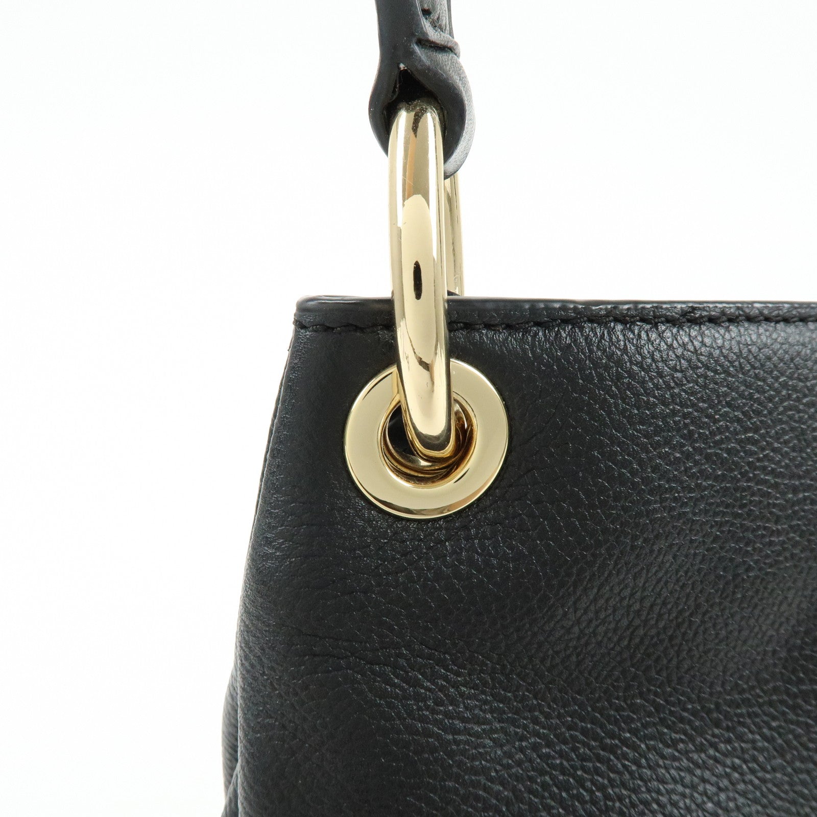 MICHAEL KORS Nicole Leather Shoulder Bag Tote Bag Black