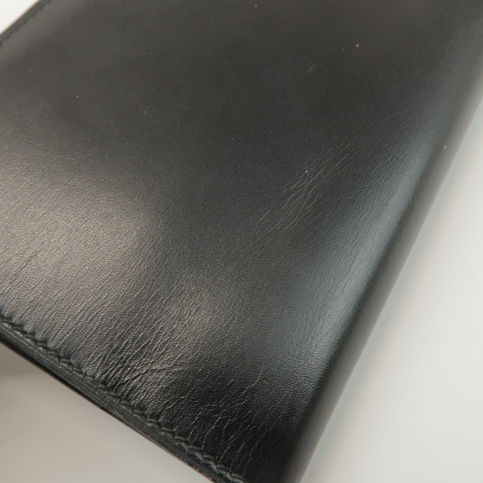 HERMES Agenda GM Box Calf Leather Planner Cover □J Stamped Black