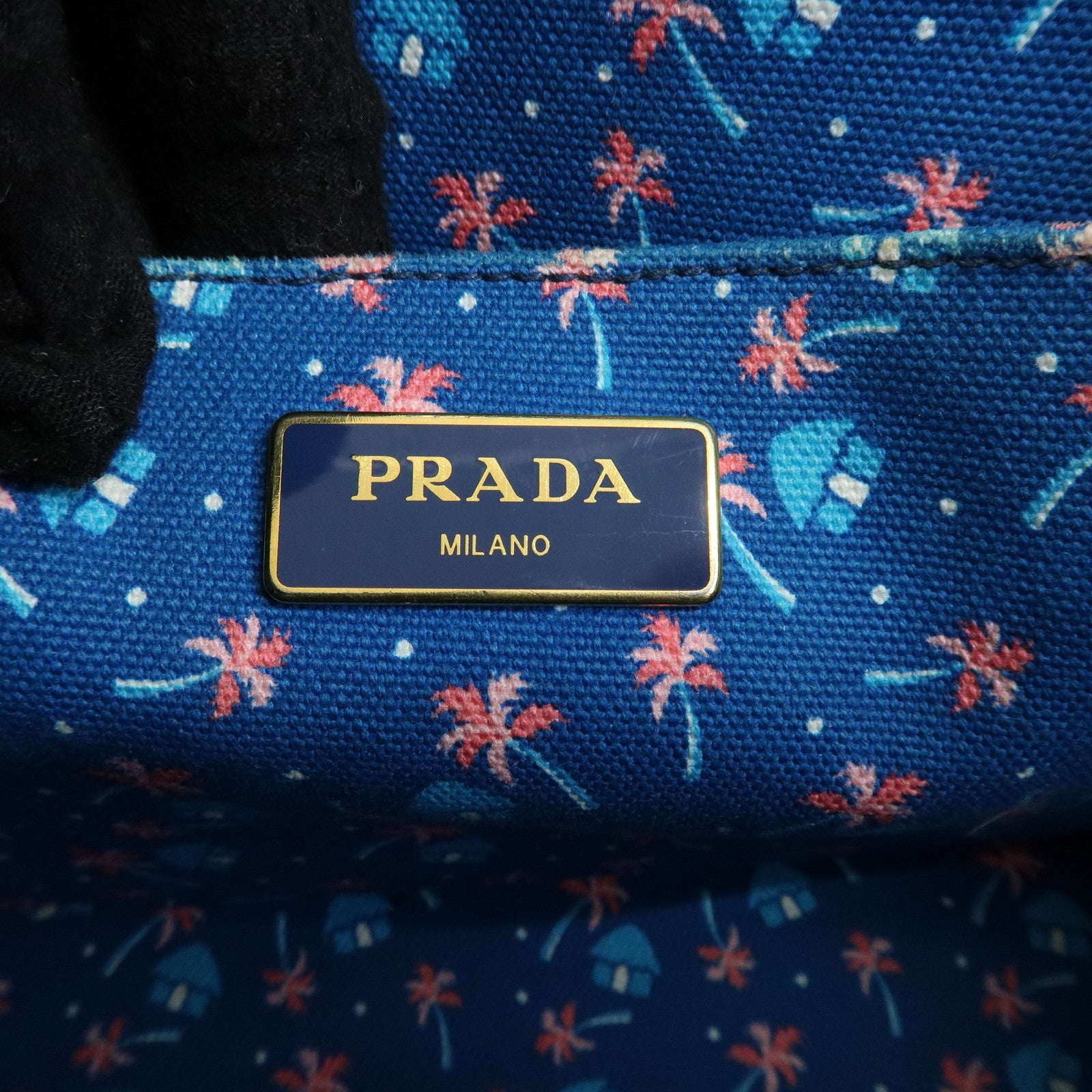 PRADA Triangle Logo Canapa Mini Canvas 2Way Bag Hand Bag 1BG439