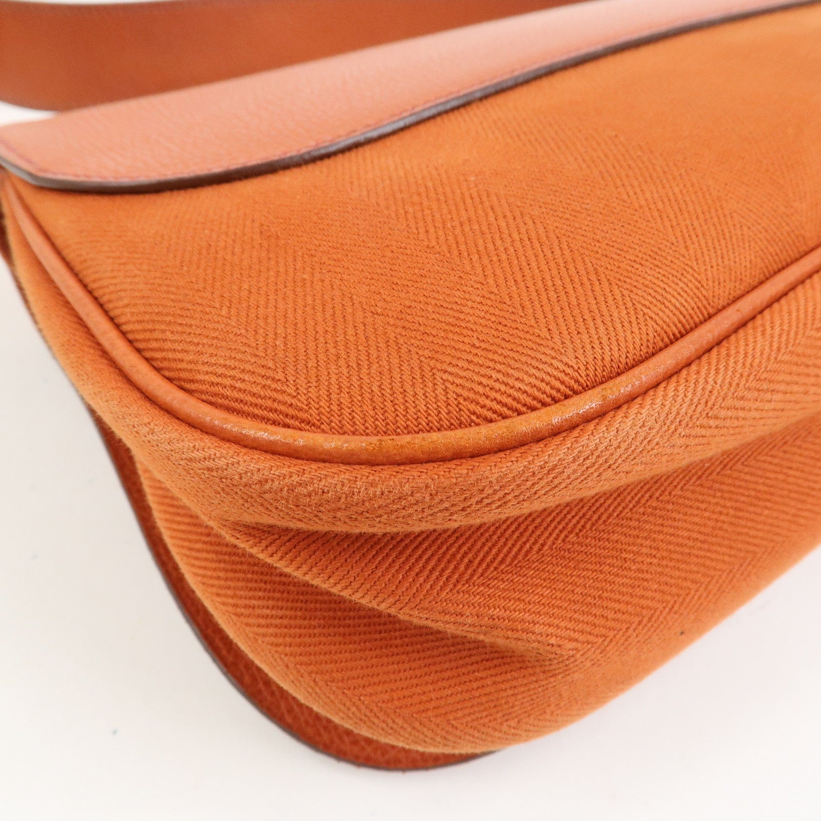 HERMES Sac Colorado MM Toile H Leather □I Stamped Shoulder Bag