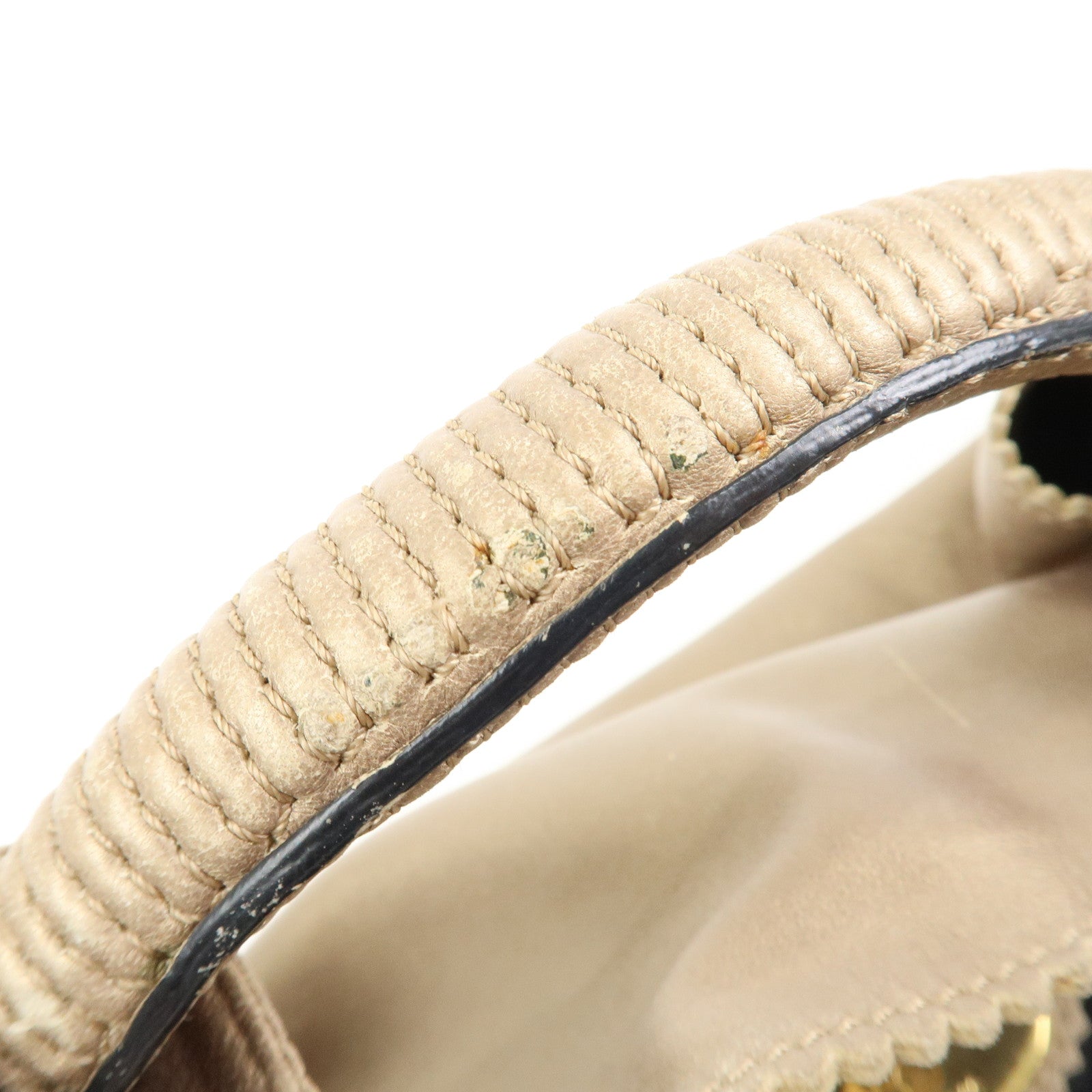 LOEWE Anagram Nappa Aire Leather Hand Bag Shoulder Bag Gold