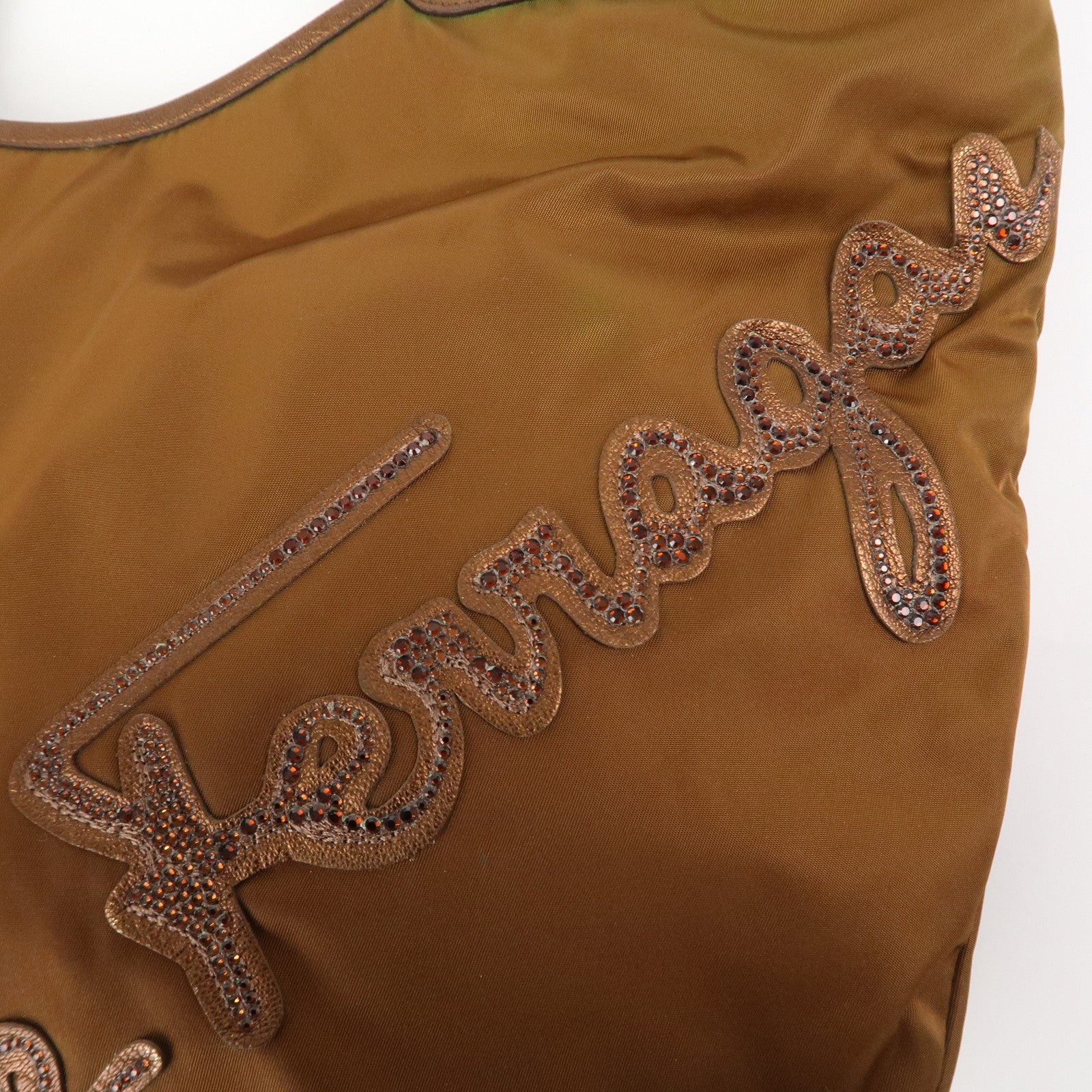 Ferragamo Nylon 2Way Bag Hand Bag Shoulder Bag Brown AU-21 C094