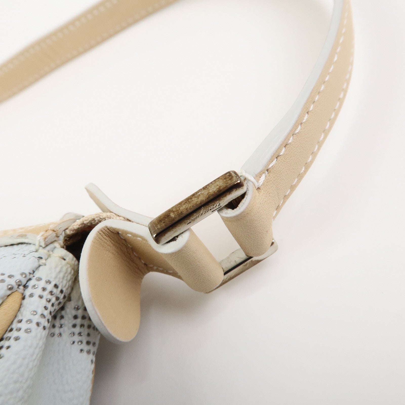 Ferragamo Gancini Leather Hand Bag Shoulder Bag AAU-21 7497