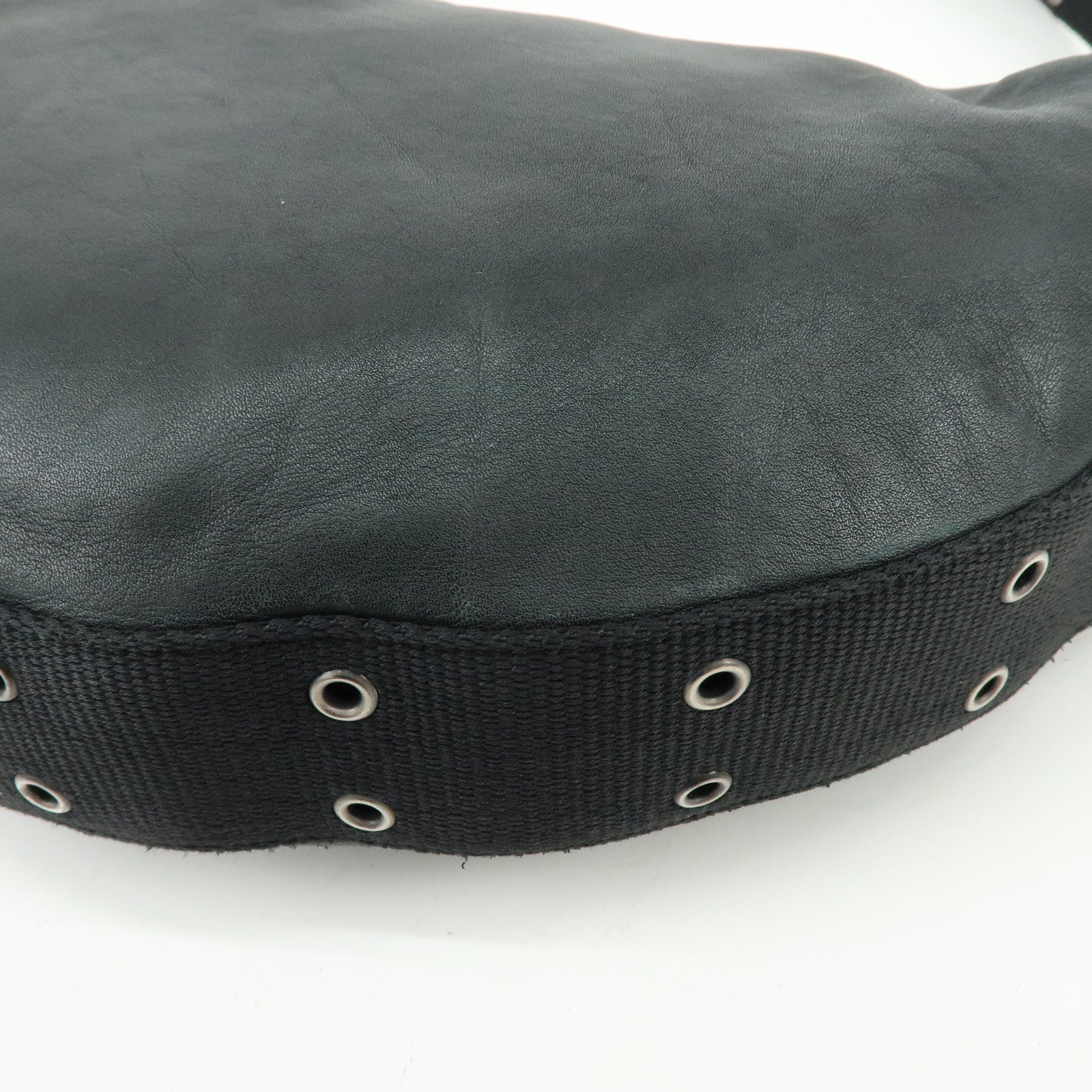 Christian Dior Street Chic Leather Shoulder Bag Crossbody Bag Black