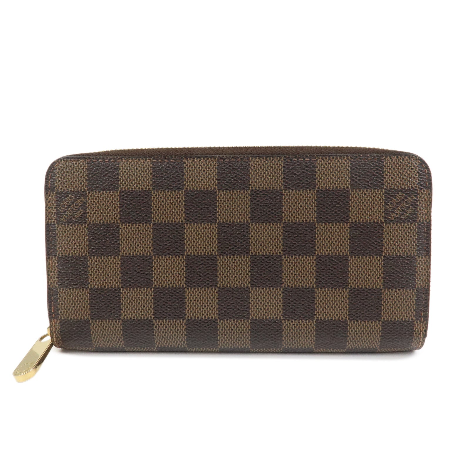 Louis Vuitton Damier Round Zippy Wallet Old Style Brown N60015
