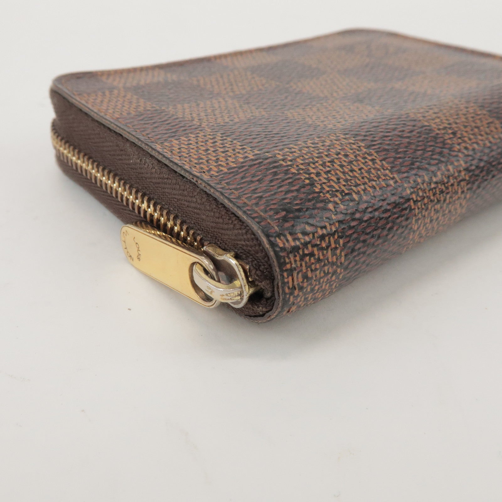 Louis Vuitton Damier Canvas Zippy Coin Case Wallet Brown N63070