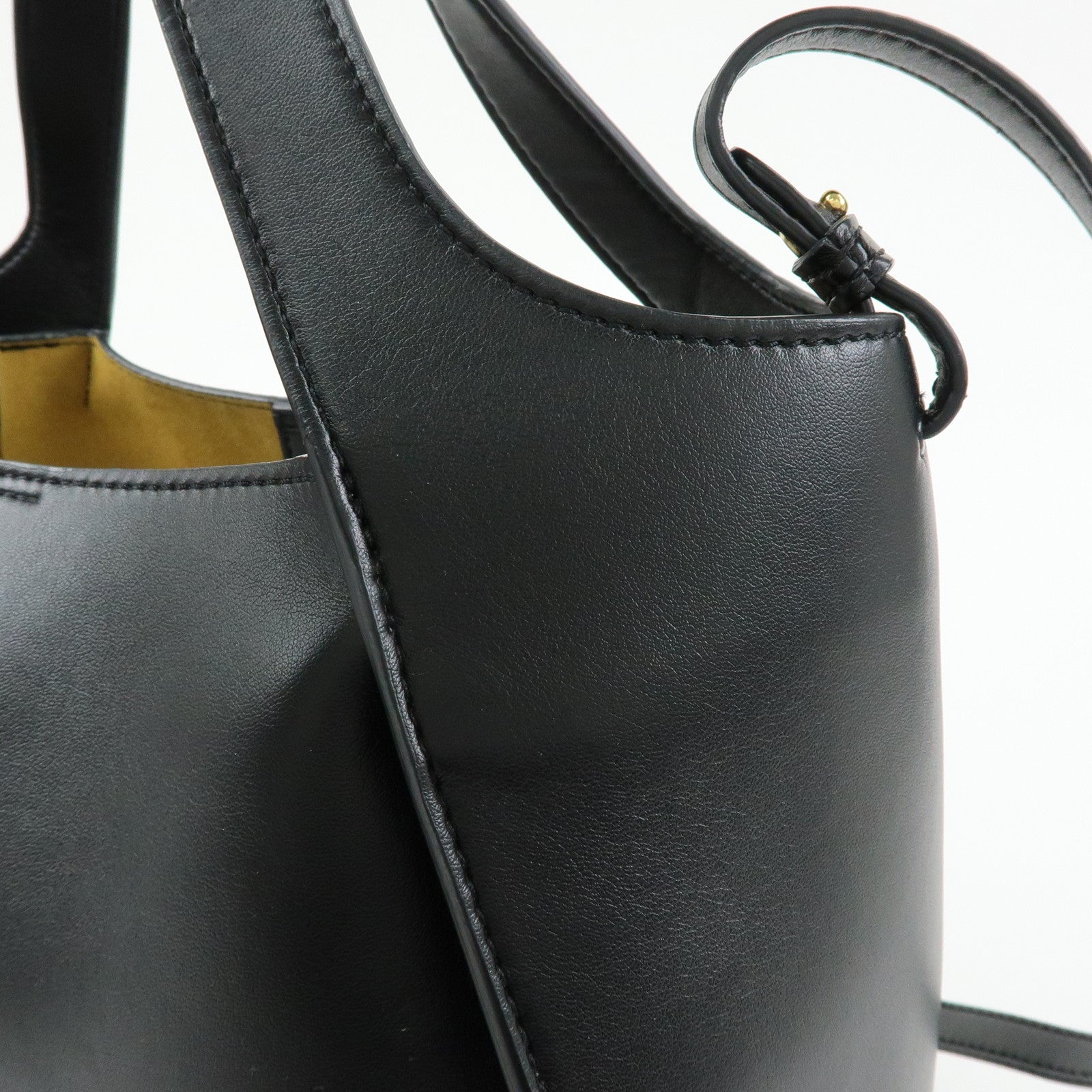 STELLA MCCARTNEY Faux Leather 2Way Shoulder Bag Hand Bag Black