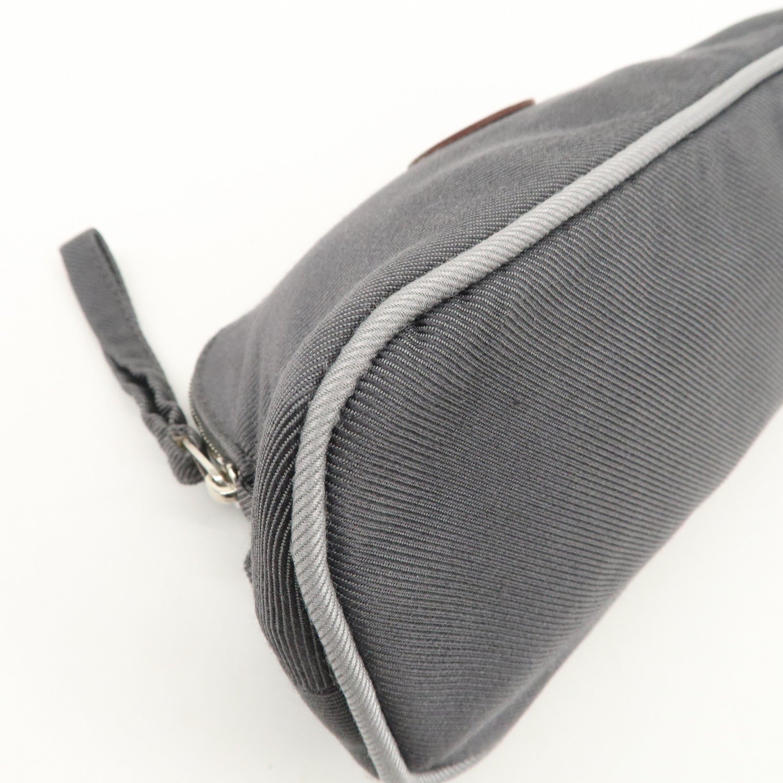 HERMES Bolide Vice Versa PM Cotton Silk Pouch Acier