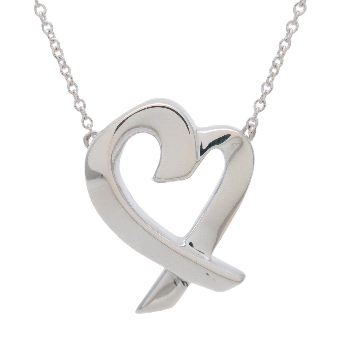 Tiffany & Co Loving Heart Necklace Medium SV925 Silver