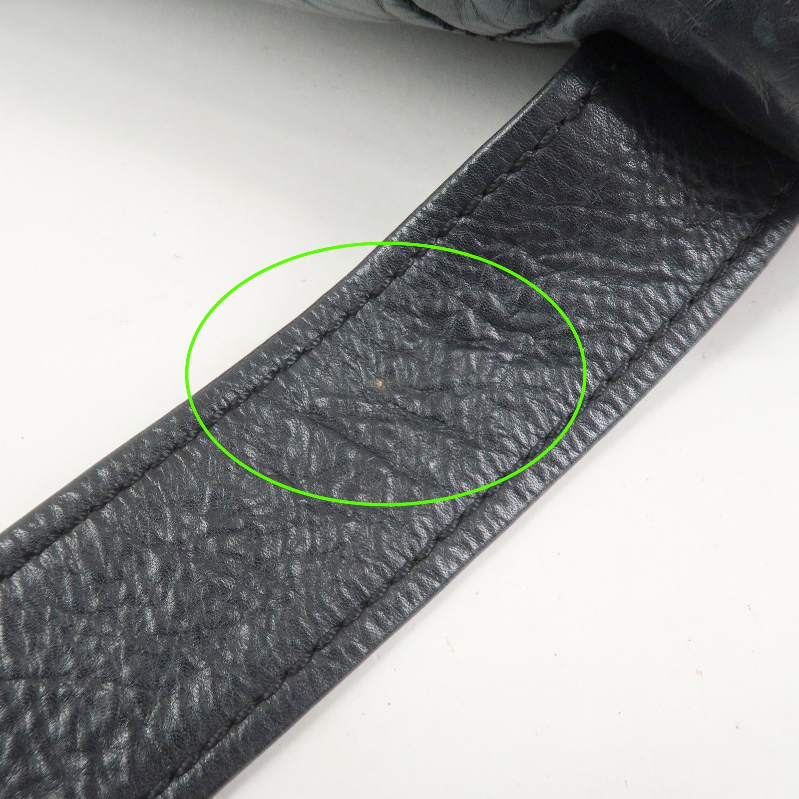 CHANEL Wild Stitch Calf Leather Shoulder Bag Crossbody Bag Black