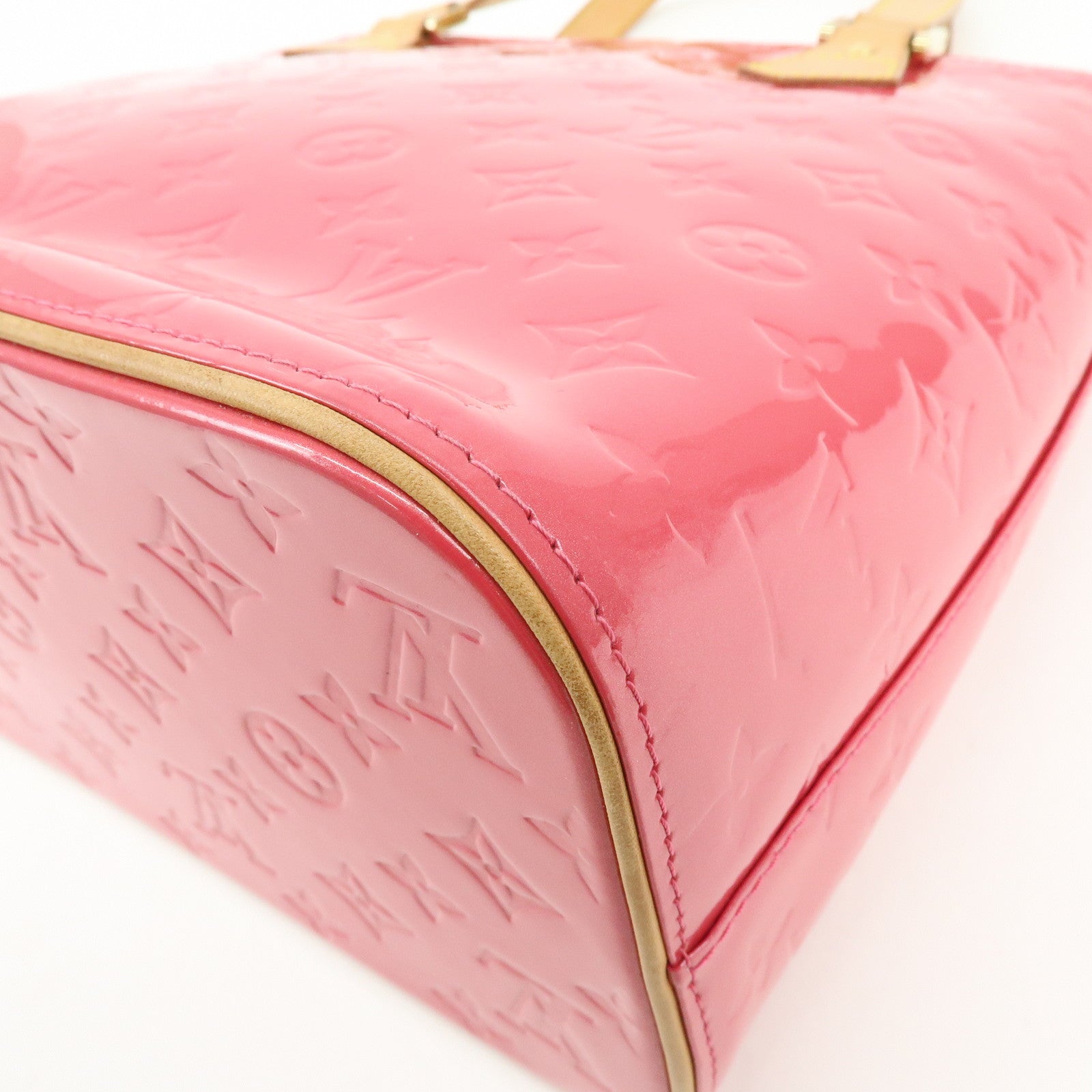 Louis Vuitton Monogram Vernis Houston Hand Bag Framboise N9135F