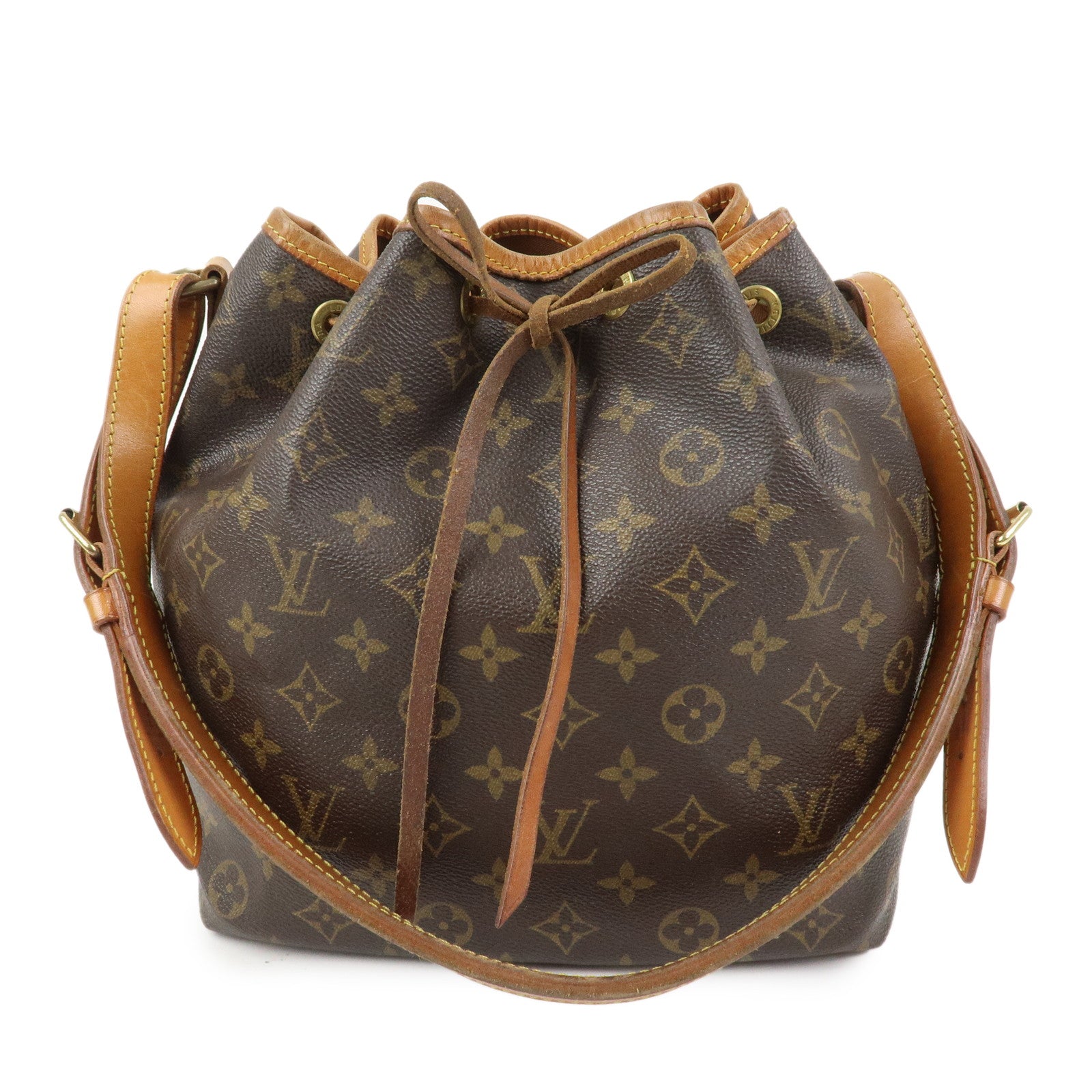 Louis Vuitton Monogram Petit Noe Shoulder Bag Brown M42226
