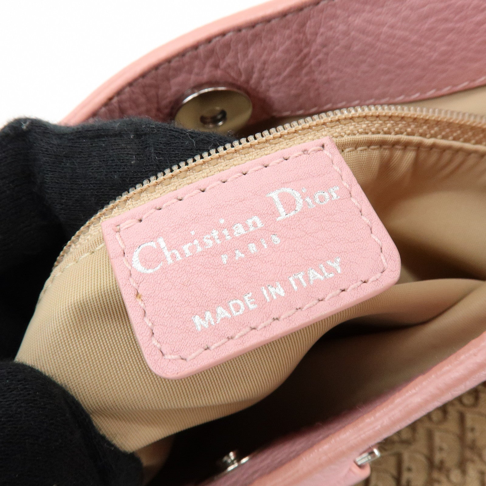 Christian Dior Street Chic Trotter Canvas Leather Shoulder Bag