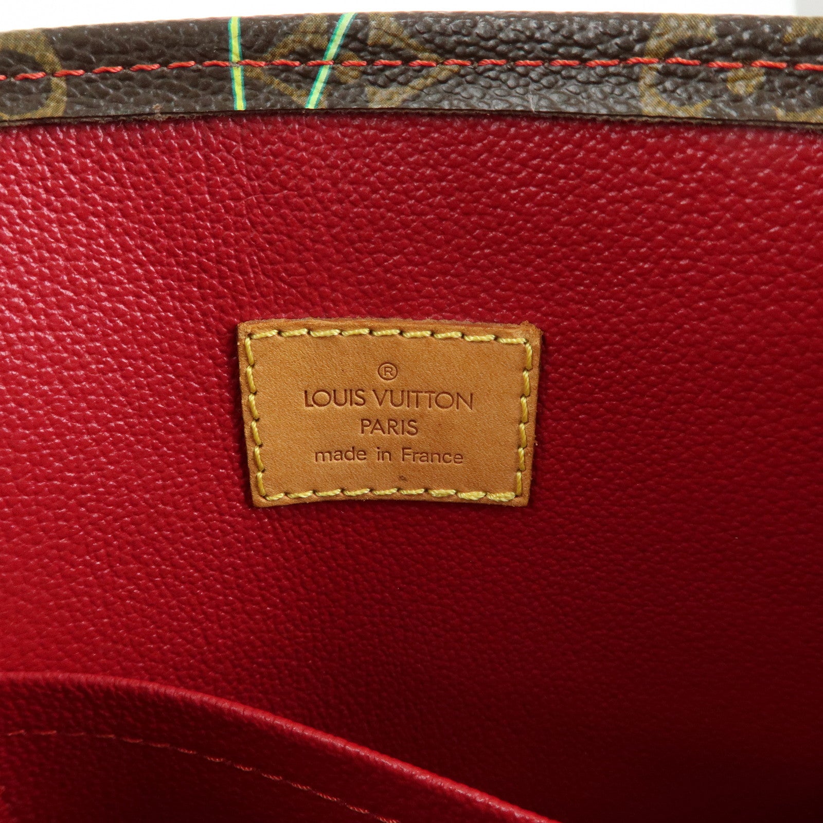Louis Vuitton Monogram Cherry Sac Plat Tote Bag Brown Cherry M95010