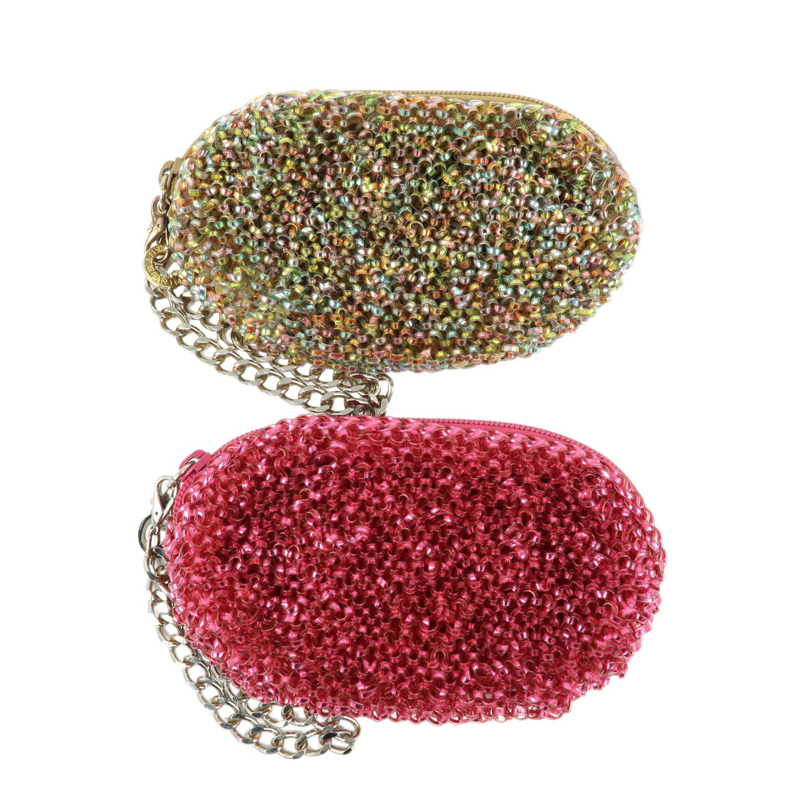 ANTEPRIMA Set of 2 Vinyl Wire Pouch Pink Multicolor