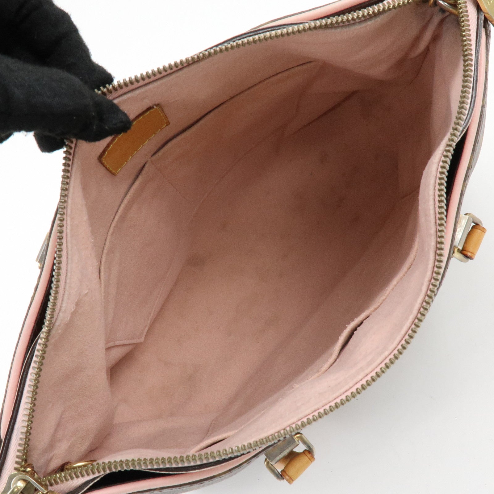 Louis Vuitton Monogram Pallas 2Way Bag Brown Rose Ballerine M40468
