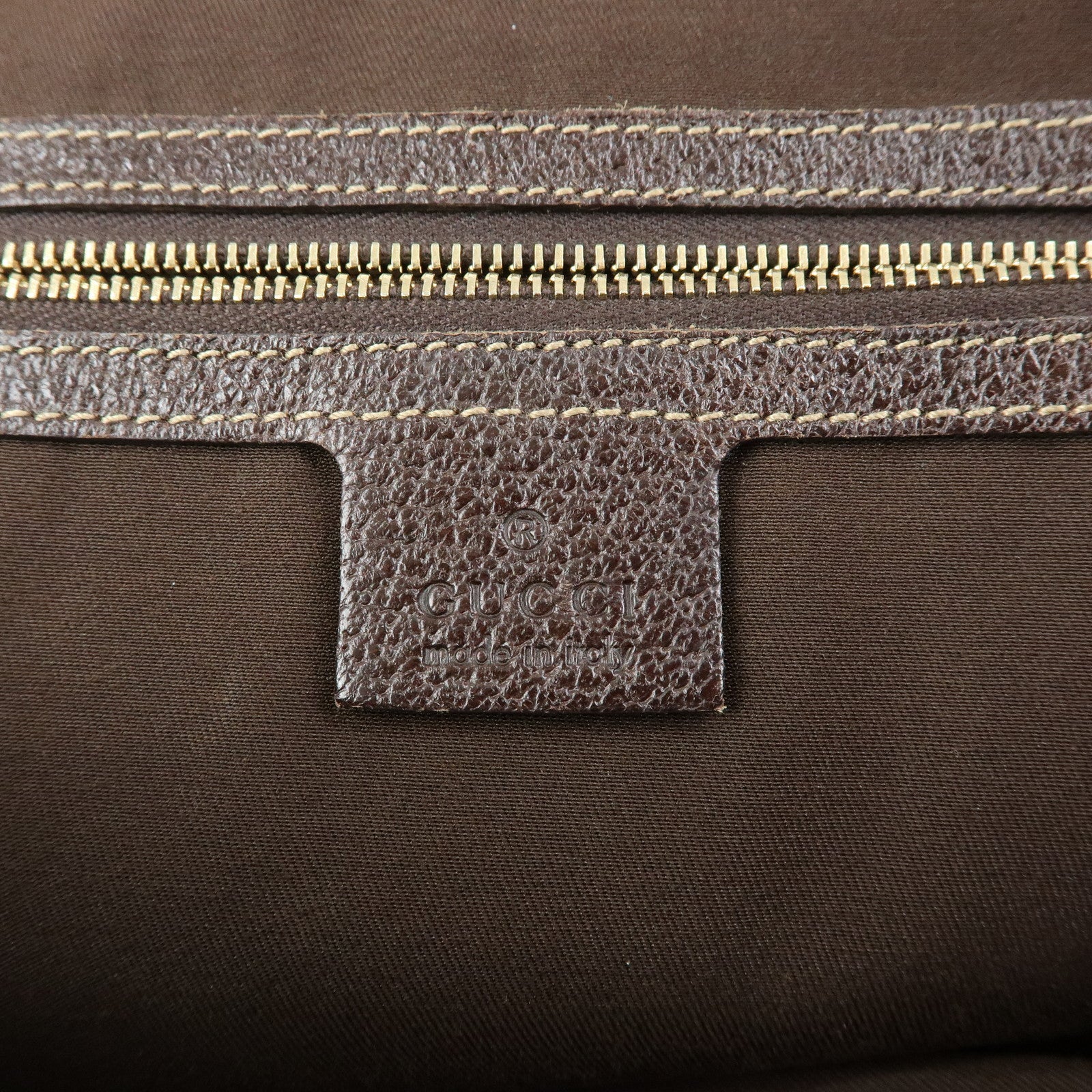 GUCCI GG Canvas Leather Tote Bag Shoulder Bag Beige Brown 153009
