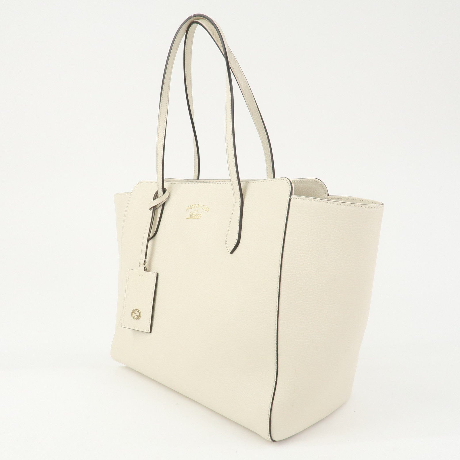 GUCCI Interlocking G Swing Large Tote Bag Shoulder Bag Ivory 354397