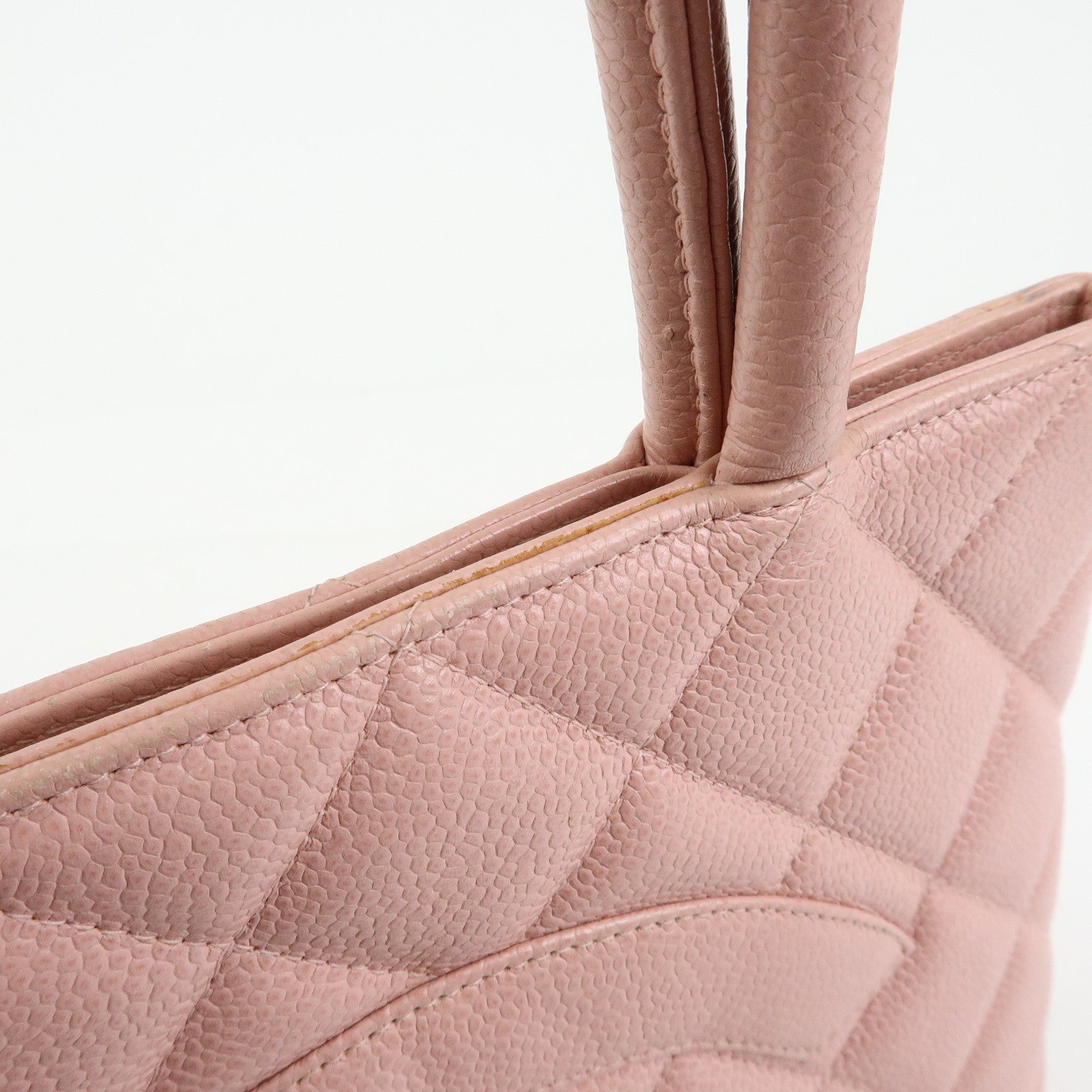 CHANEL Matelasse COCO Mark Medallion Tote Bag Hand Bag Pink A01804