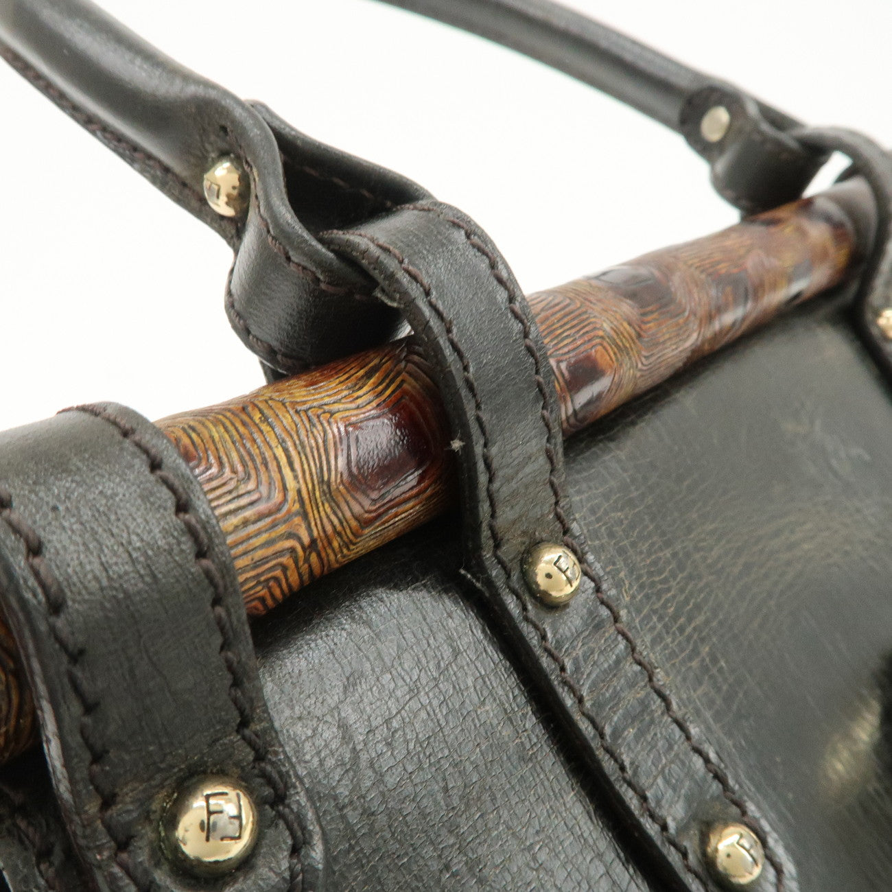 FENDI Bolsa Magic Hand Bag Shoulder Bag Brown 8BN144