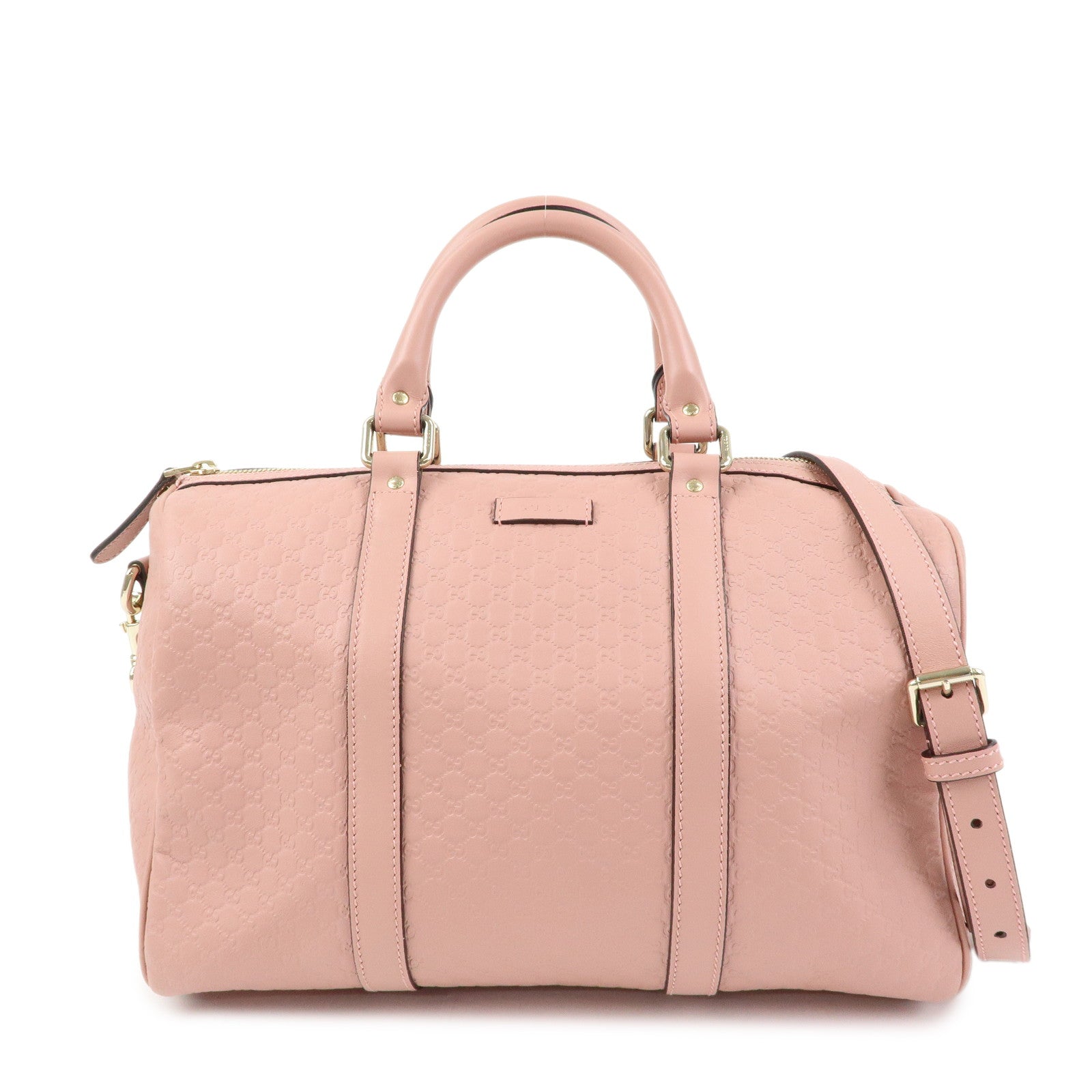 GUCCI Micro Guccissima 2Way Boston Hand Shoulder Bag Pink 449646