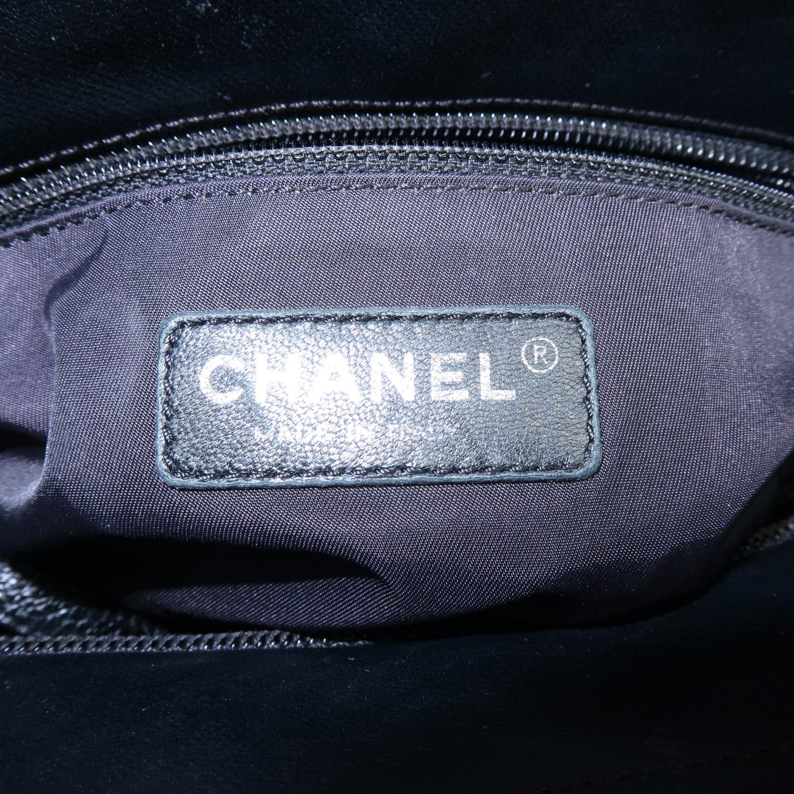 CHANEL Paris Biarritz PM PVC Leather Tote Bag Hand Bag Black A34208