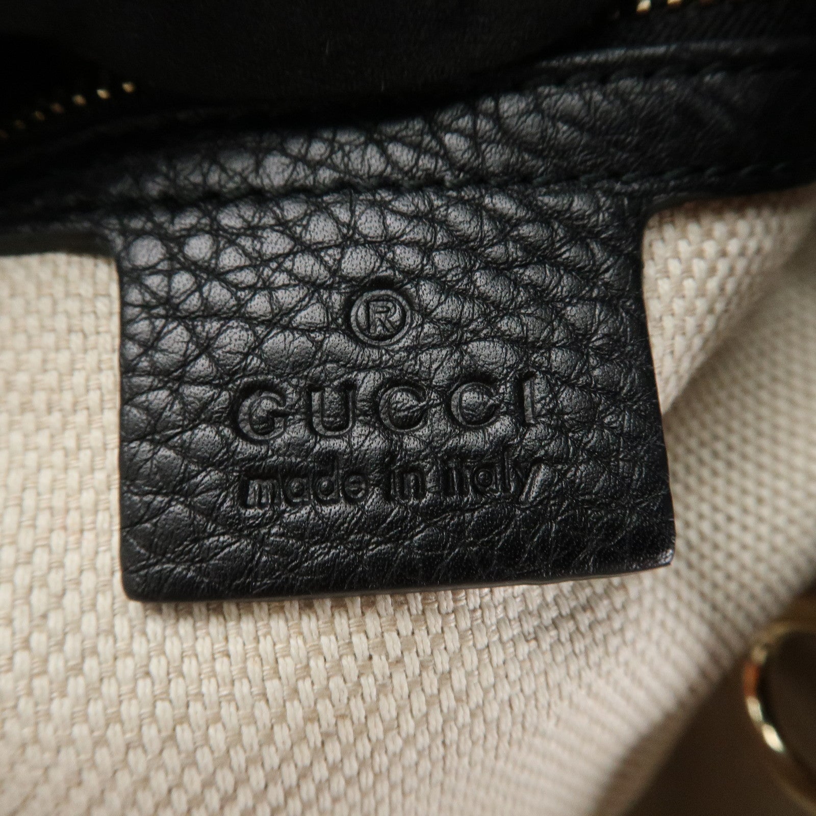 GUCCI SOHO Cellarius Leather Tote Bag Shoulder Bag Black 282309 Used