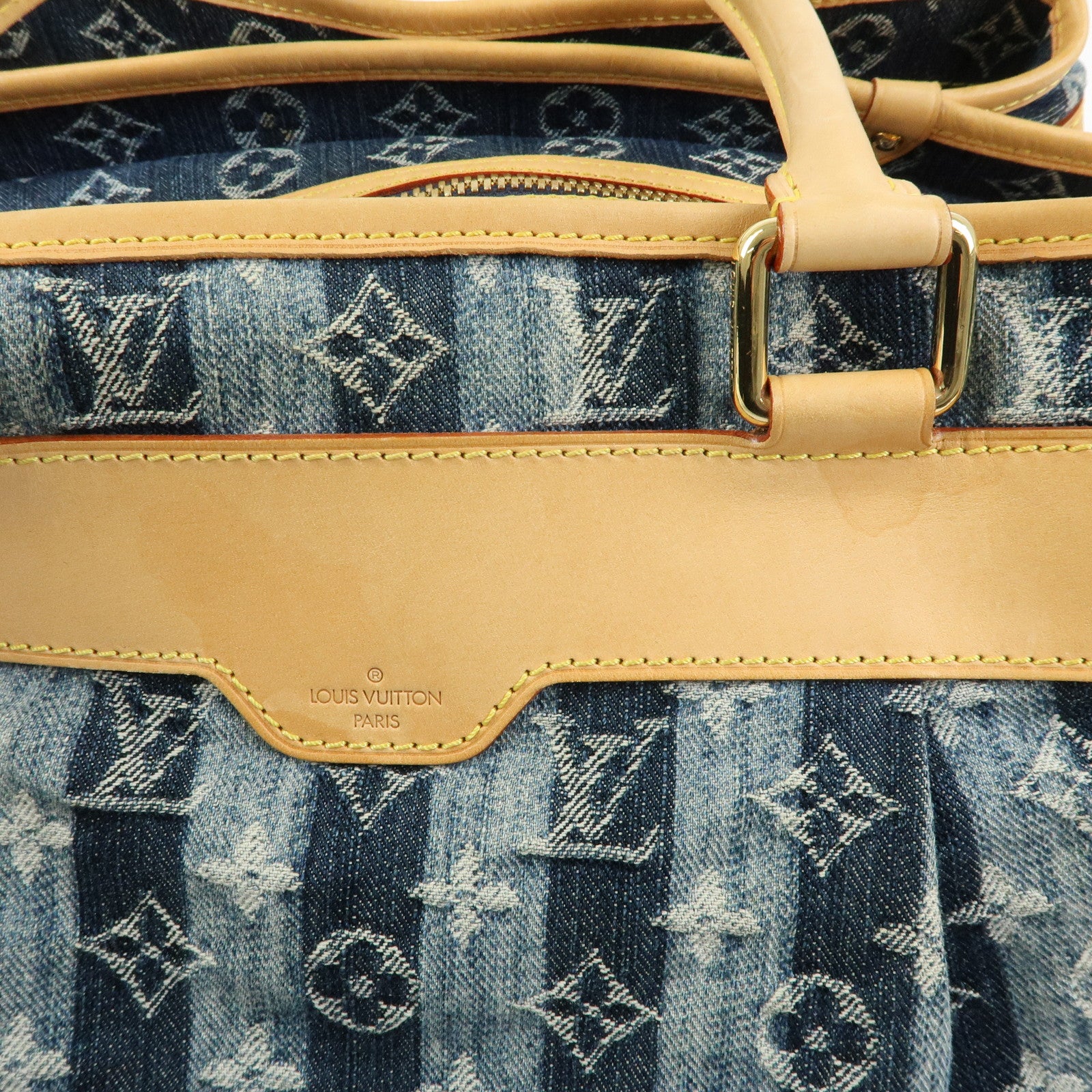 Louis Vuitton Monogram Denim Cabas Raye GM 2Way Hand Bag M95336