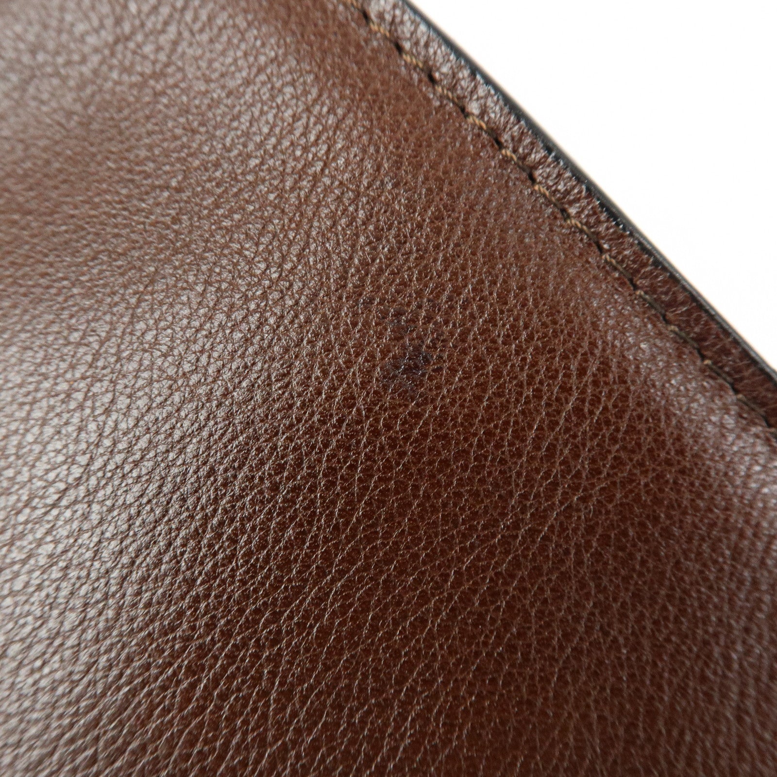 BOTTEGA VENETA Leather Square Hand Bag Brown