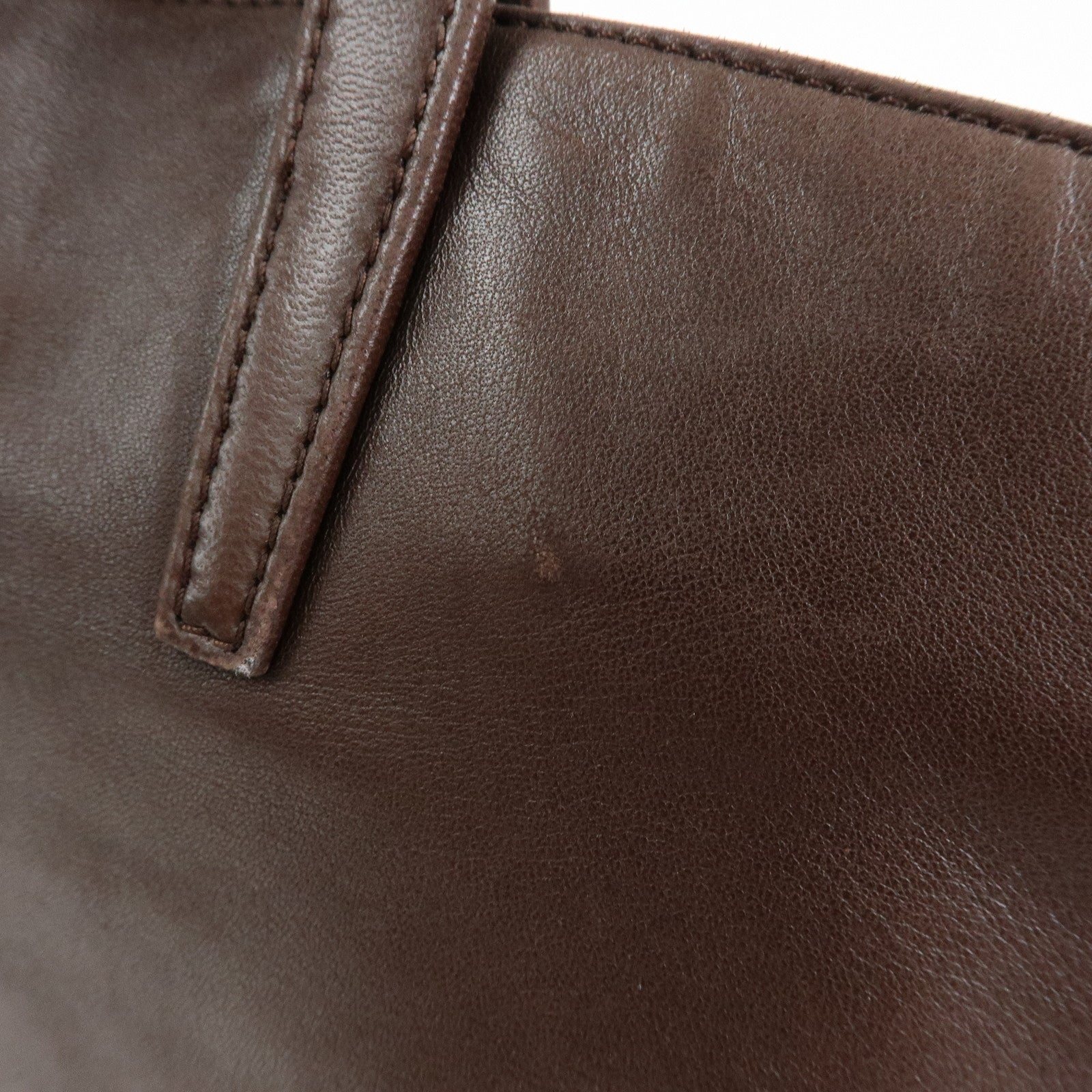 LOEWE Nappa Leather Tote Bag Hand Bag Brown