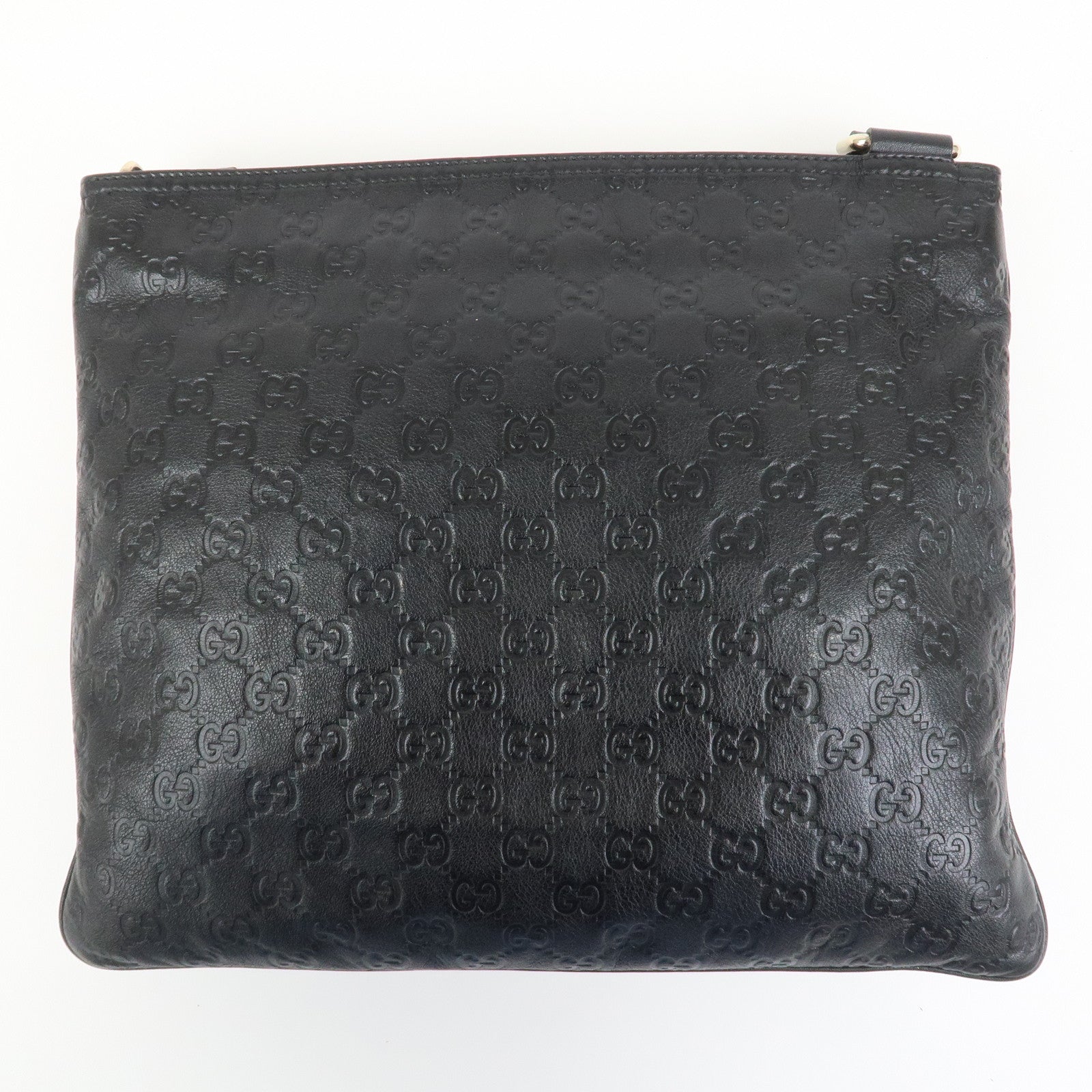 GUCCI Guccissima Leather Shoulder Bag Crossbody Bag Black 201446