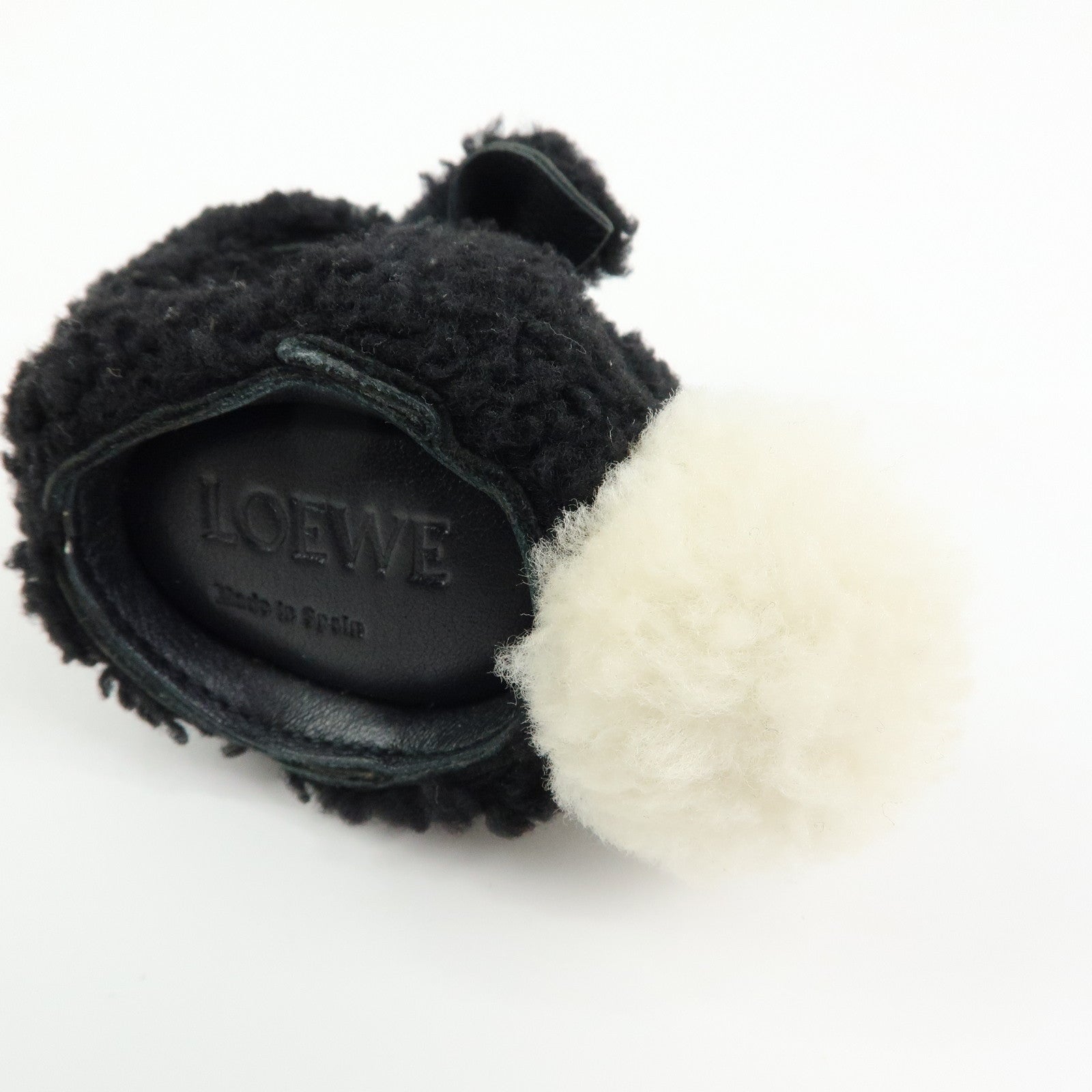 LOEWE Leather Rabbit Coin Case Coin Purse Black White