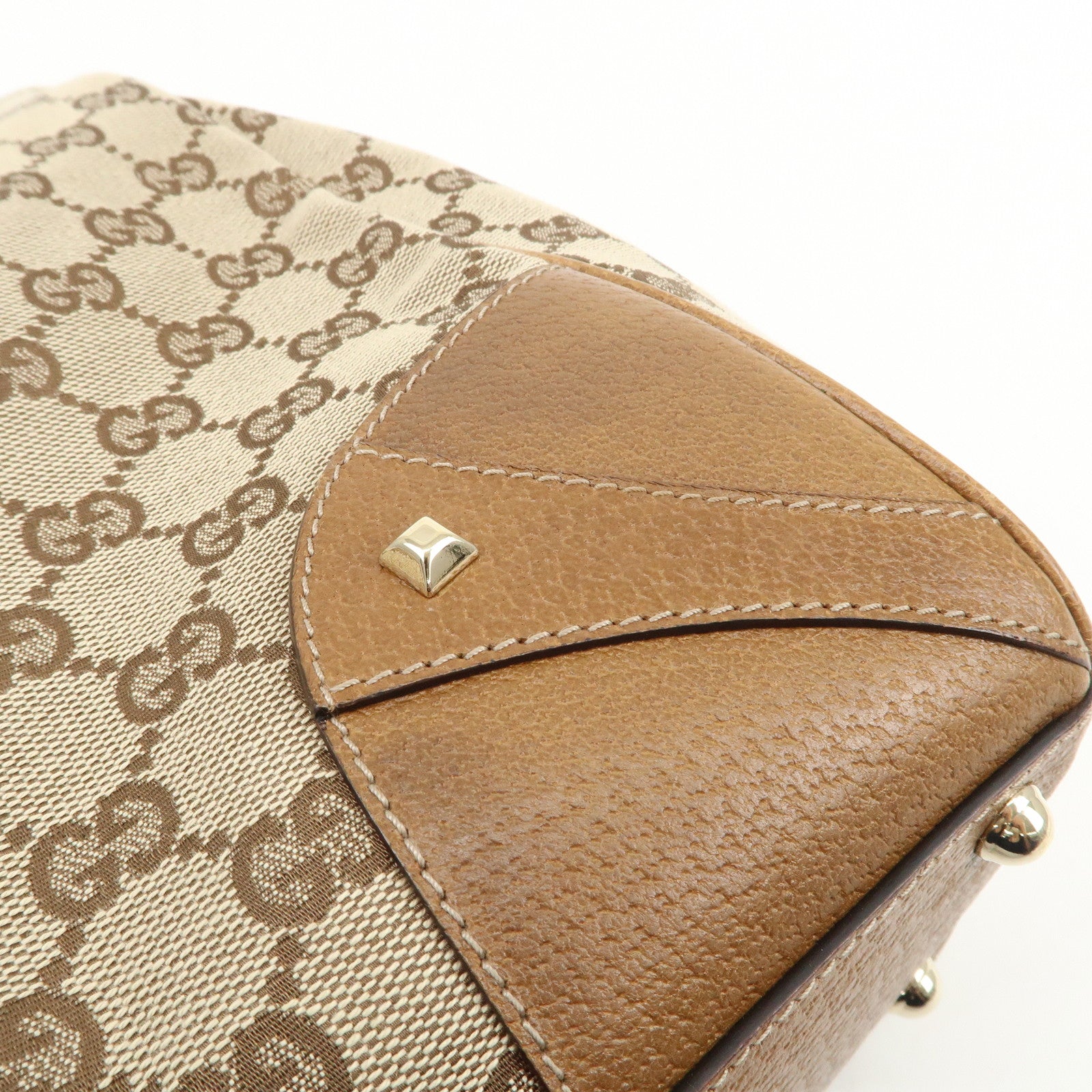 GUCCI New Jackie GG Monogram Canvas Leather Shoulder Bag 124404