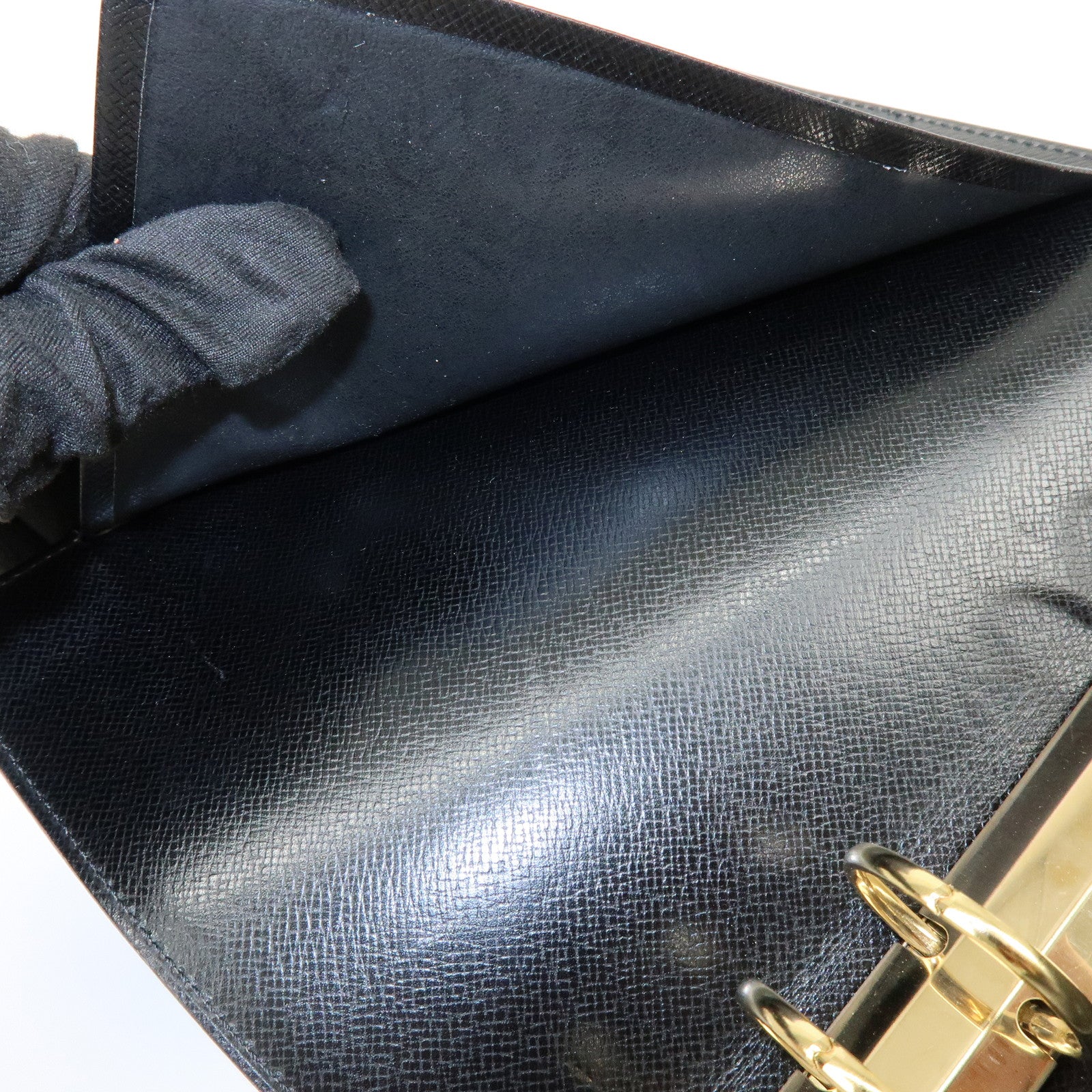 Louis Vuitton Epi Leather Agenda MM Planner Cover Noir Black R20042