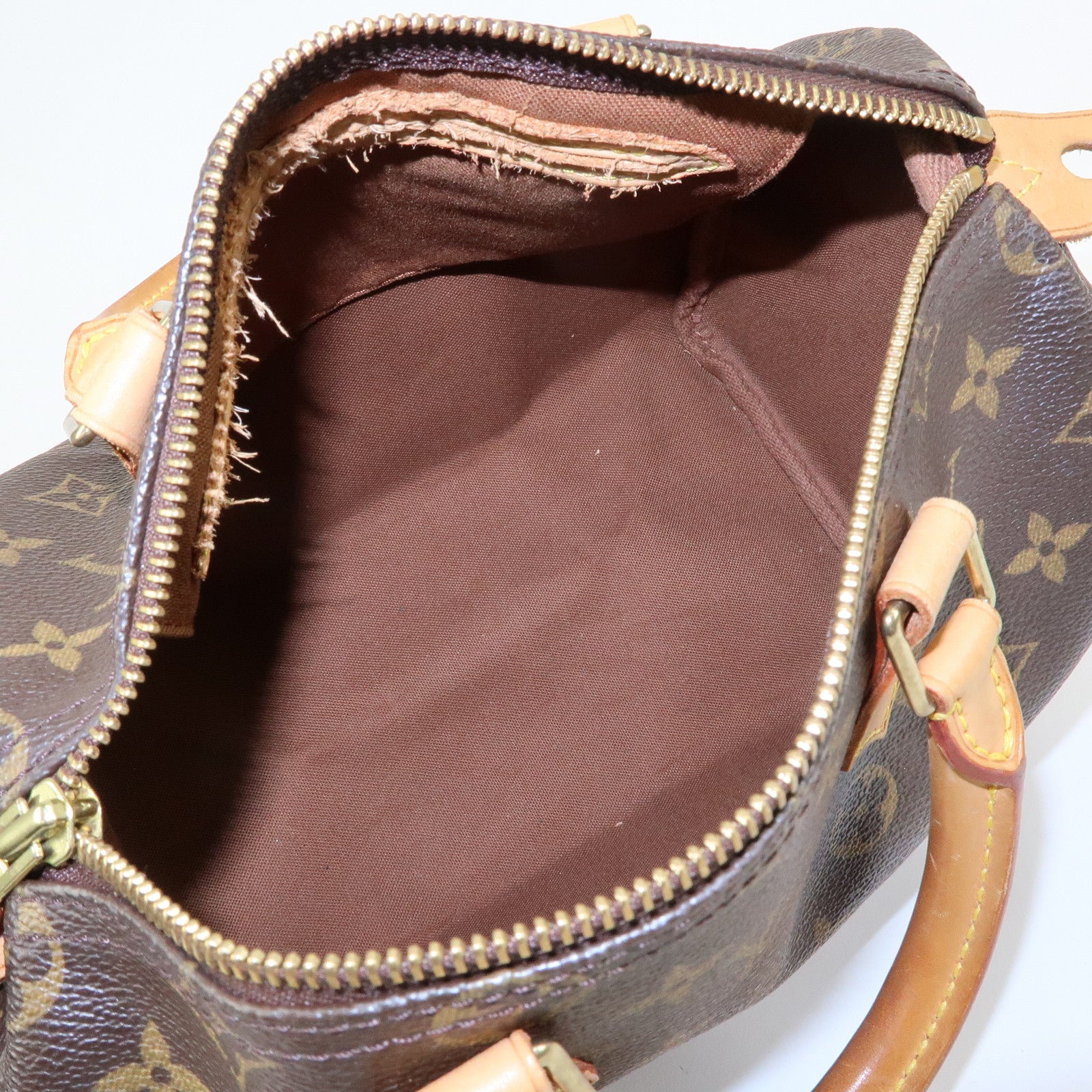 Louis Vuitton Monogram Speedy 25 Boston Bag Hand Bag Brown M41528