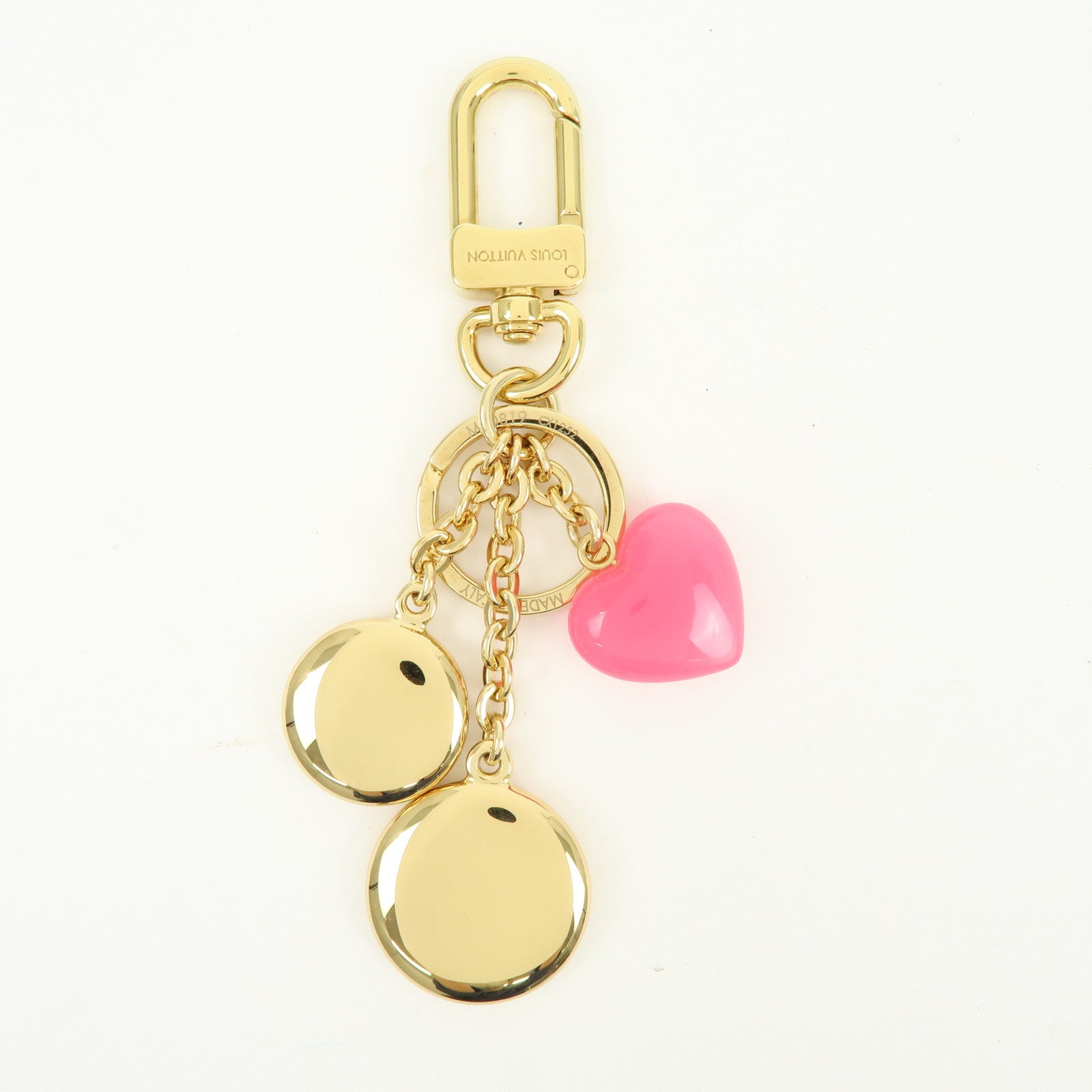 Louis Vuitton Metal Porte Cles LV Enamored Bag Charm Gold M00819