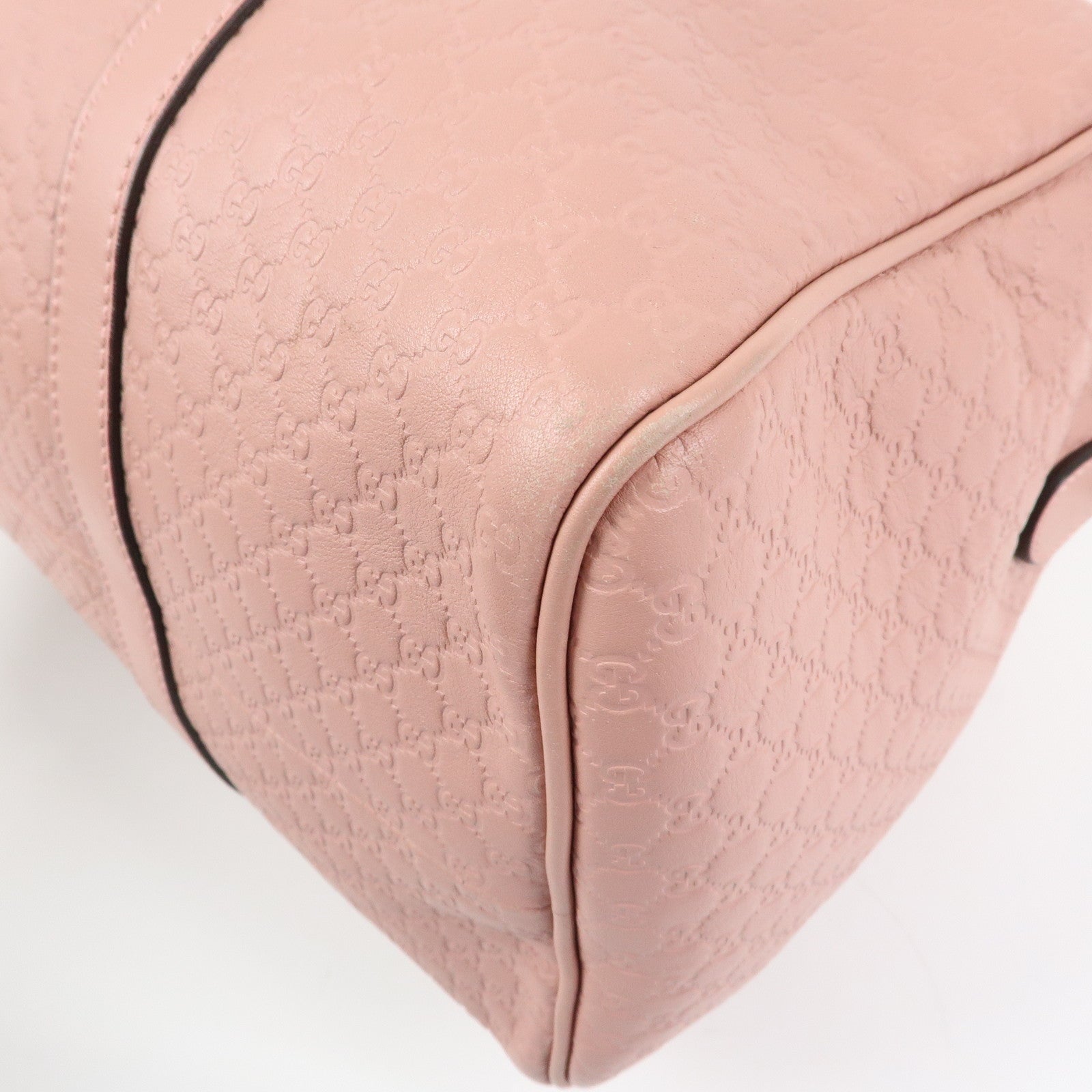GUCCI Micro Guccissima 2Way Boston Hand Shoulder Bag Pink 449646