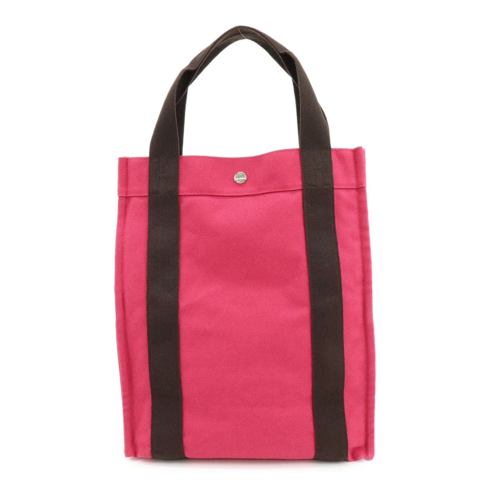 HERMES Sac de Plage Nomade PM Canvas Tote Bag Pink Brown