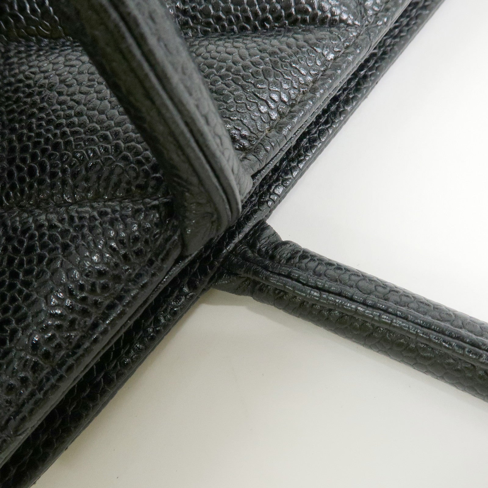 CHANEL Matelasse COCO Mark Medallion Caviarskin Tote Bag A01804