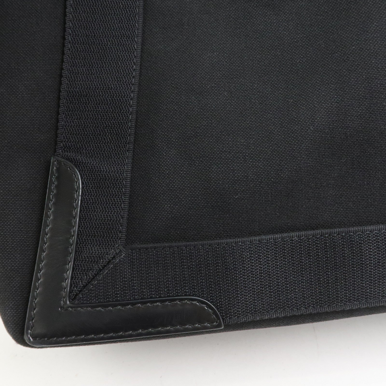 BALENCIAGA Navy Cabas Canvas Leather Small Tote Bag Hand Bag 339933