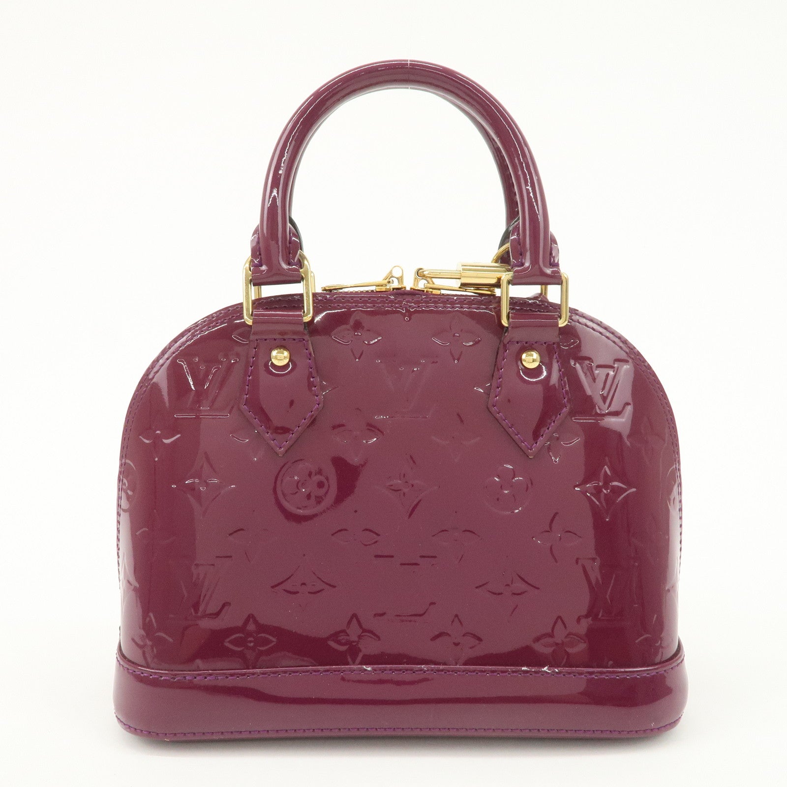 Louis Vuitton Monogram Vernis Alma BB 2Way Bag Magenta M50565