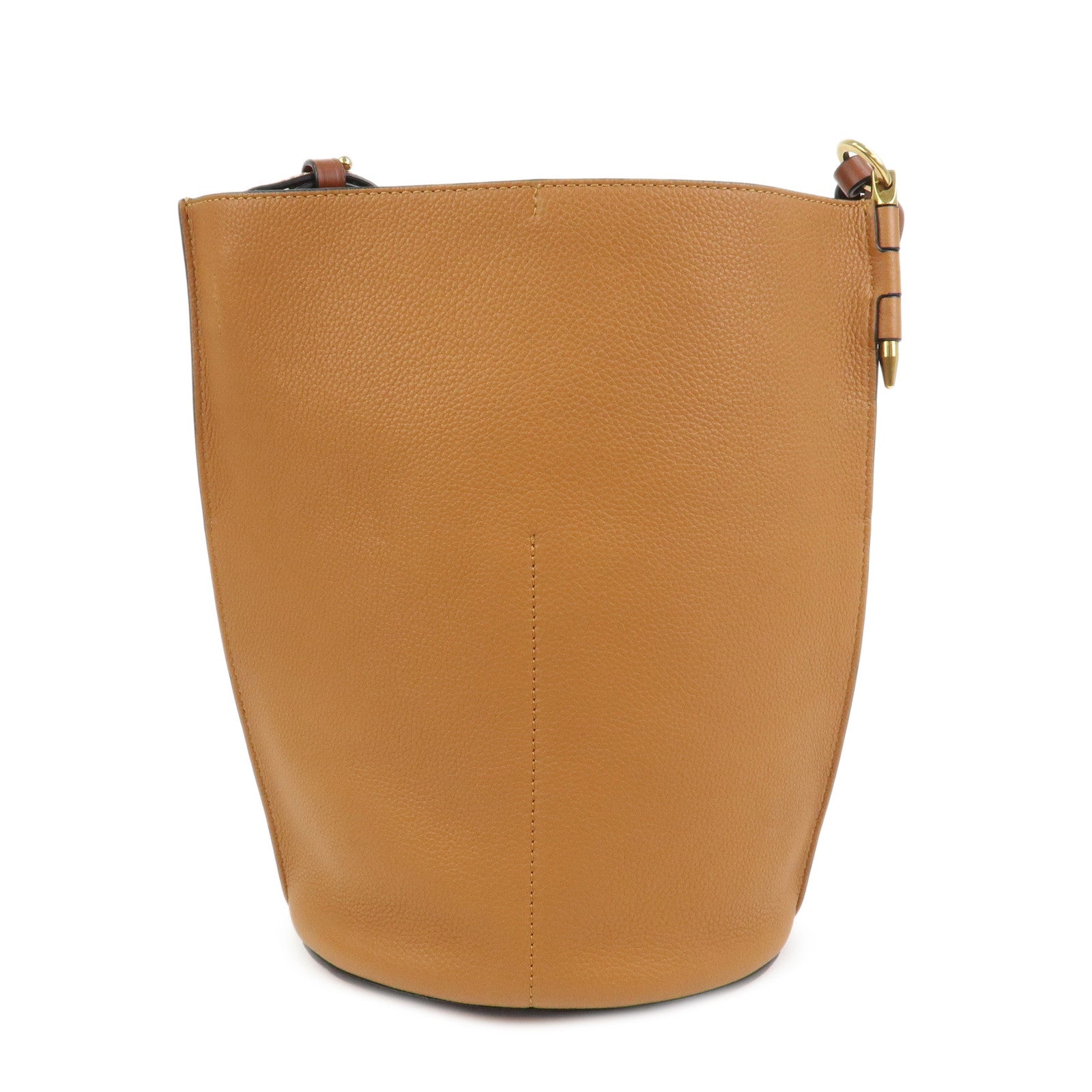 LOEWE Anagram Calf Leather Gate Bag Bucket Small Shoulder Bag Brown