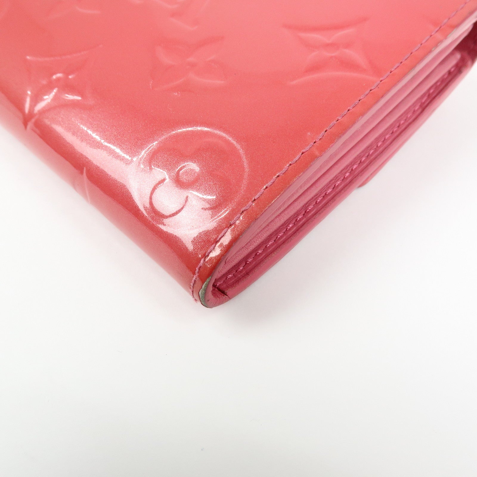 Louis Vuitton Vernis Porte‑Feuille Sarah Long Wallet Pink M9140F
