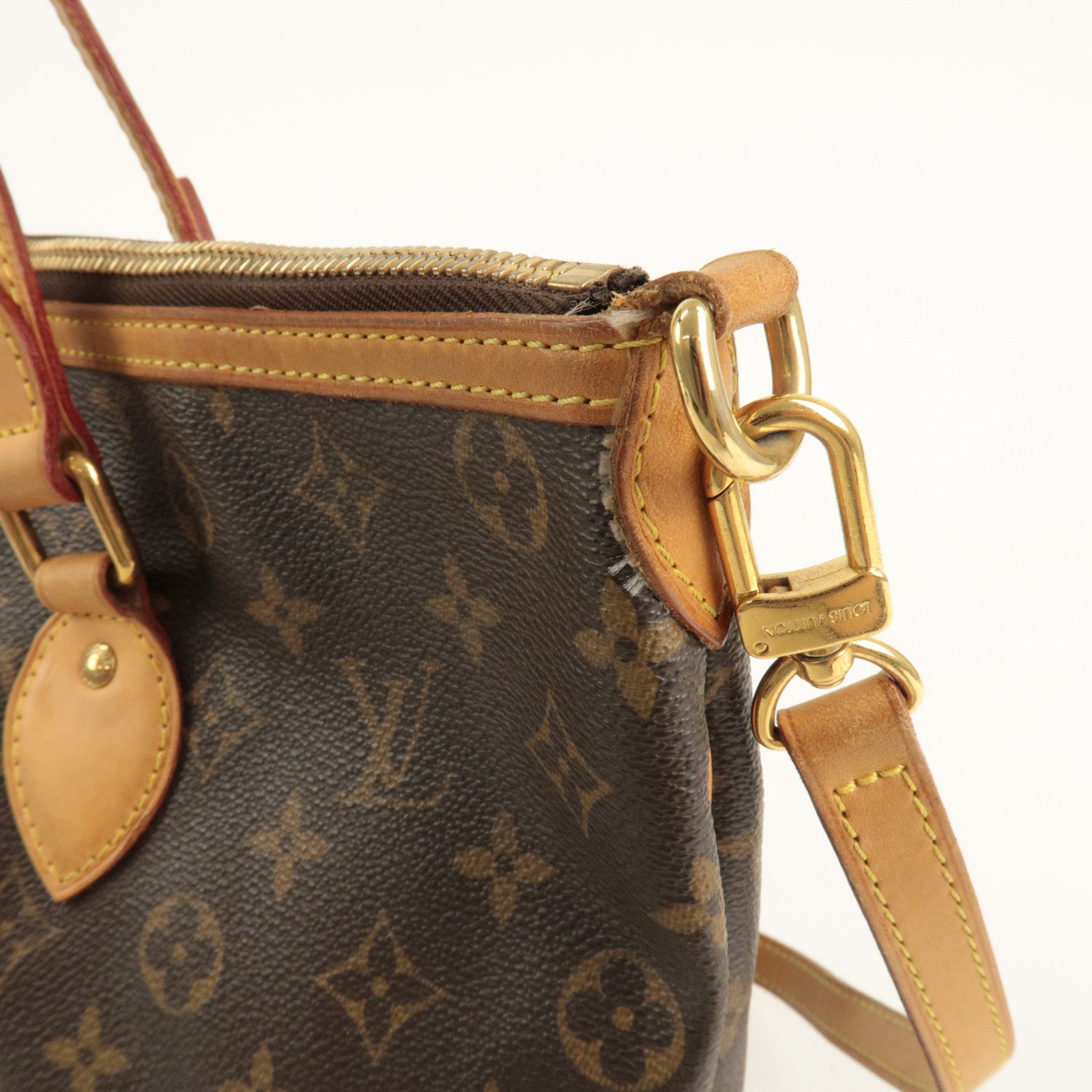 Louis Vuitton Monogram Palermo PM 2Way Hand Bag Brown M40145