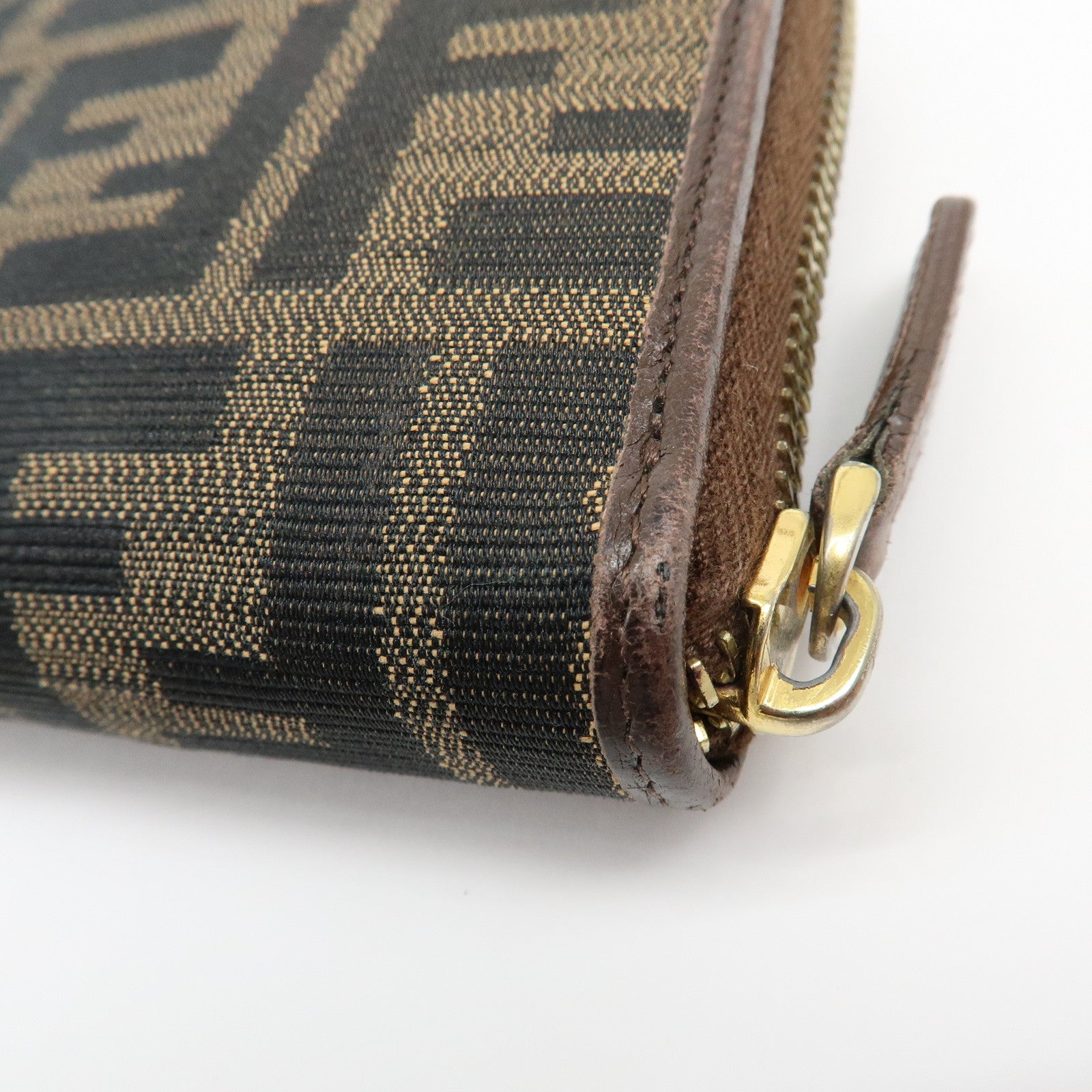 FENDI Zucca Set of 2 Canvas Compact Wallet Long Wallet 30729