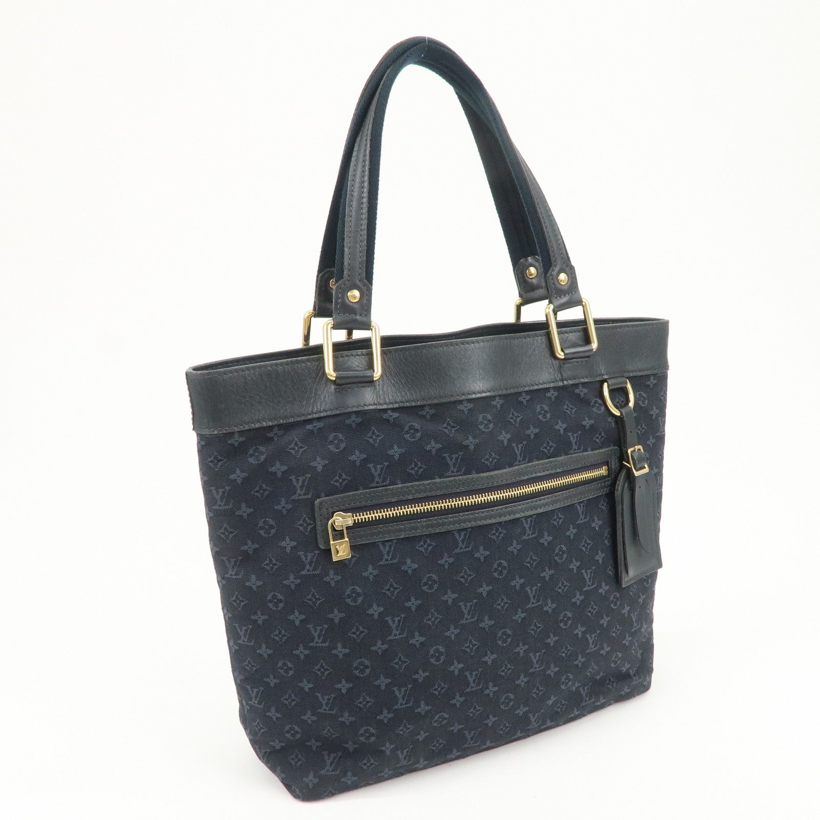 Louis Vuitton Monogram Mini Canvas Lucille GM Tote Bag Blue M92679