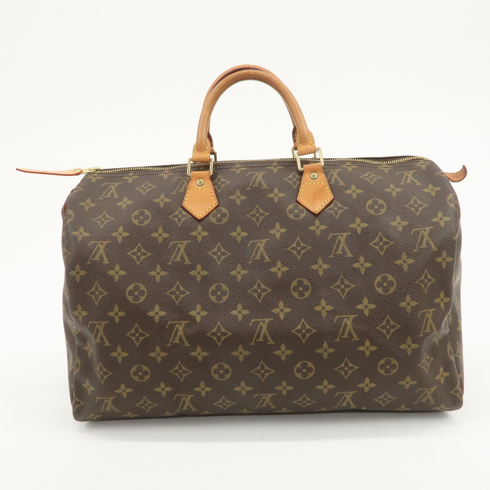 Louis Vuitton Monogram Speedy 40 Hand Bag Boston Bag Brown M41522