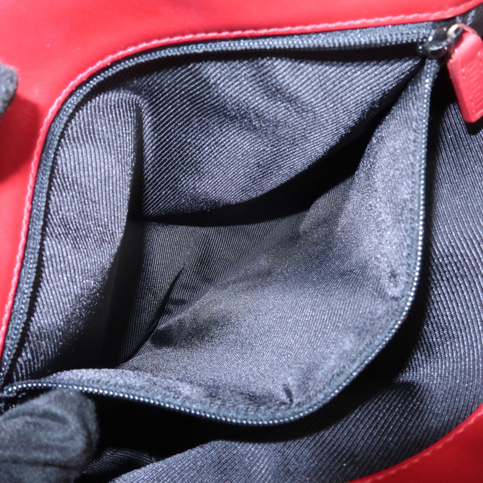 GUCCI GG Canvas Logo Leather Shoulder Bag Hand Bag Red 002繝ｻ1099