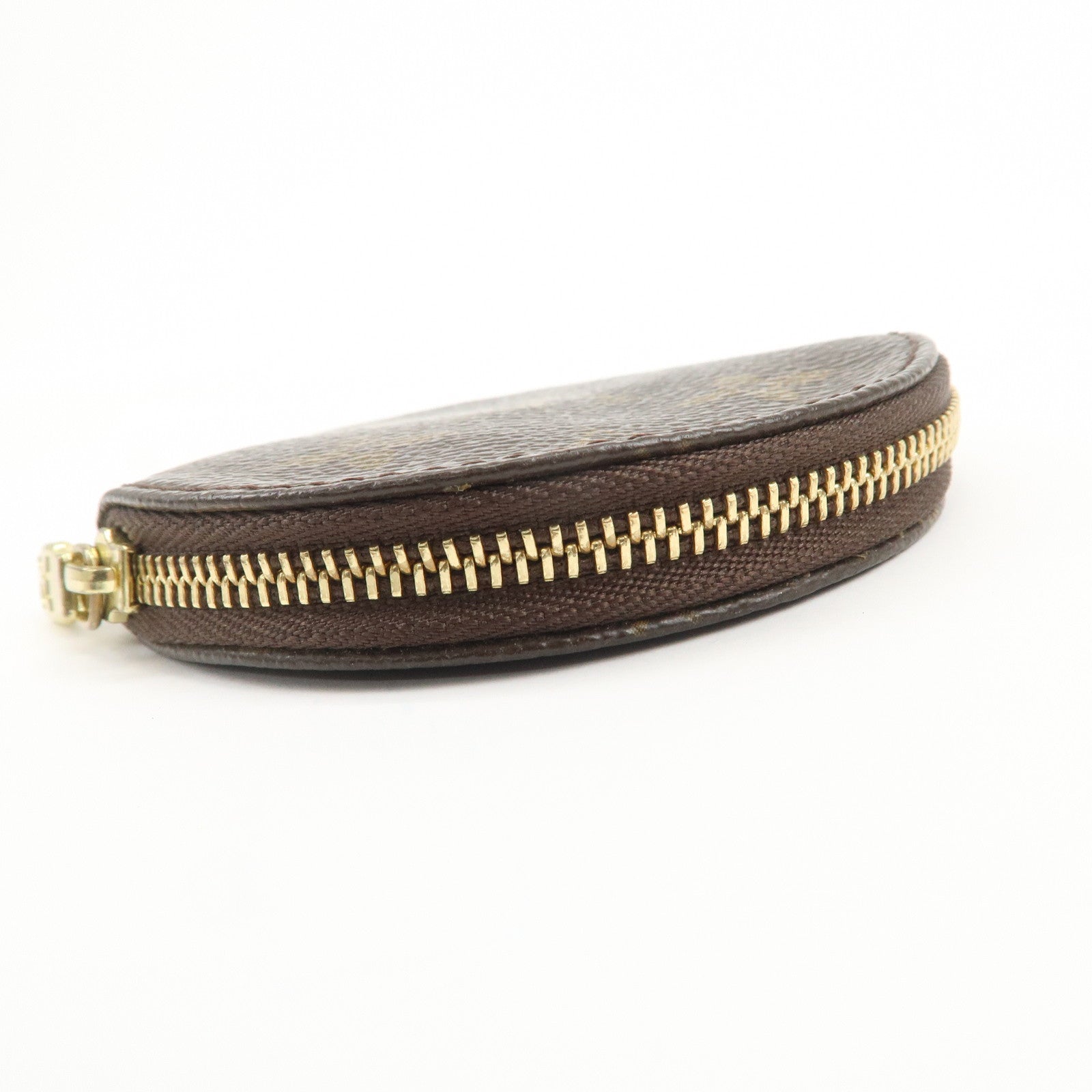 Louis Vuitton Monogram Porte Monnaie Rond Coin Case Brown M61926