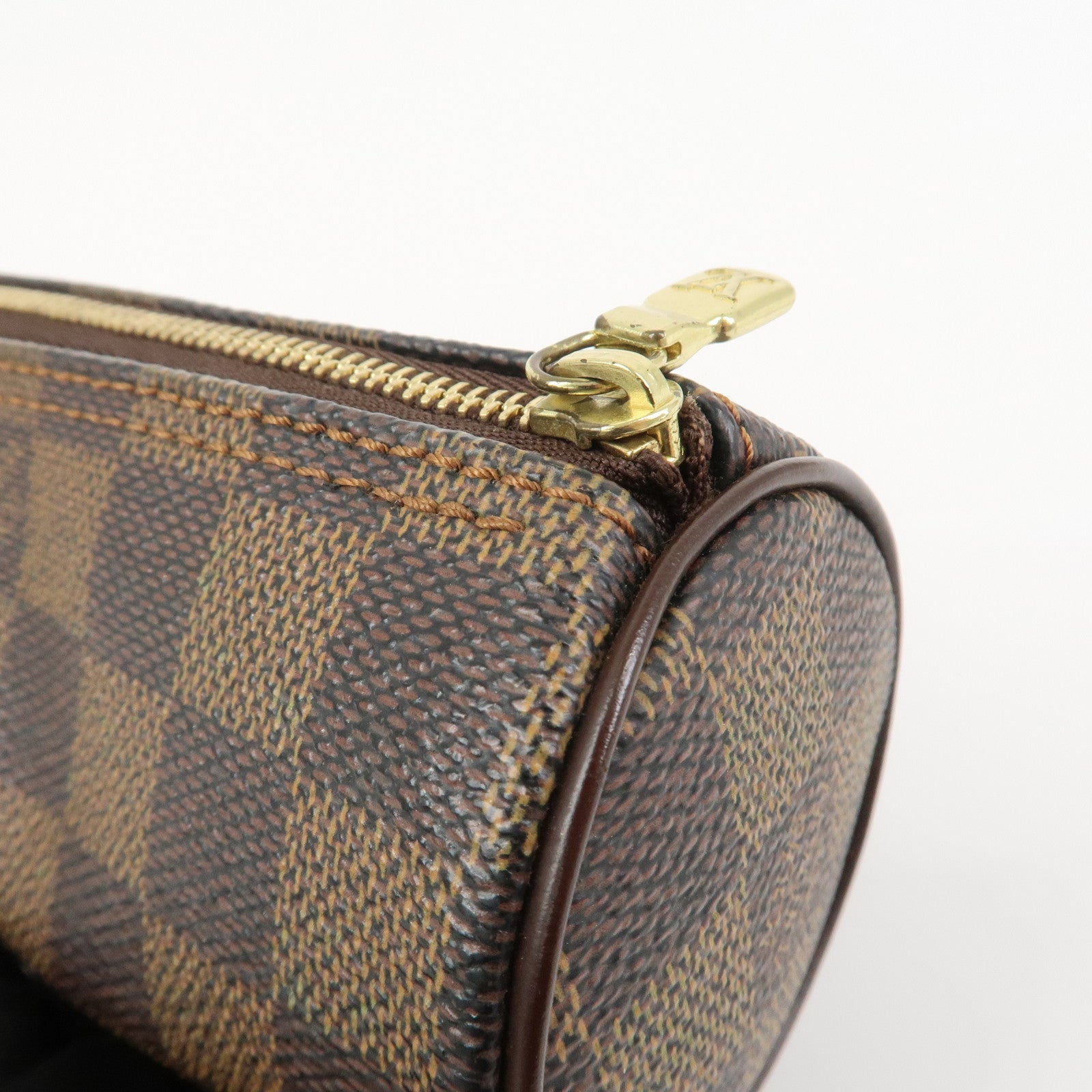 Louis Vuitton Damier Leather Mini Pouch for Papillon Bag Brown